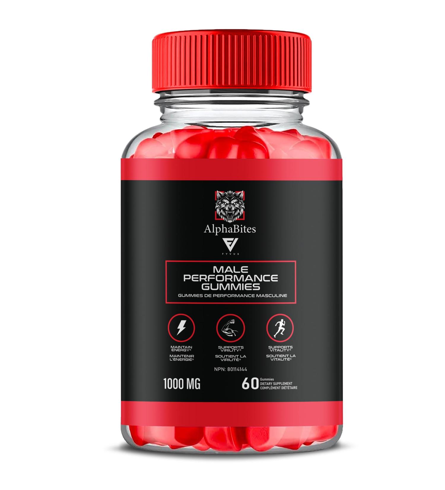 Alpha Bites Gummies AlphaBites Canada Natural Advanced Male Strength And Overall Health Support Supplement Gummy AlphaBites Natural Advanced Male Strength Bonbons g lifi s (60 Gummies) - Buy Online on SooperMarket.com
