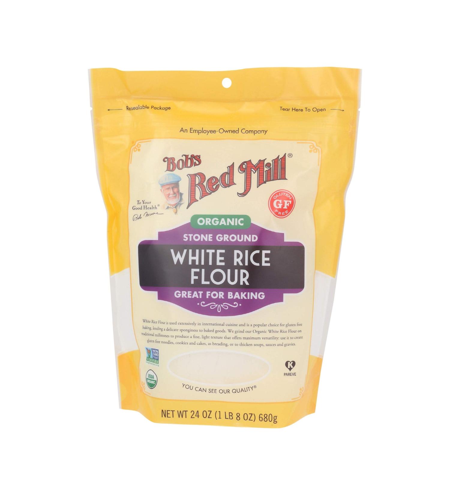 Organic White Rice Flour - 24 oz - Bob's Red Mill - Pack of 1 - Buy Online on SooperMarket.com