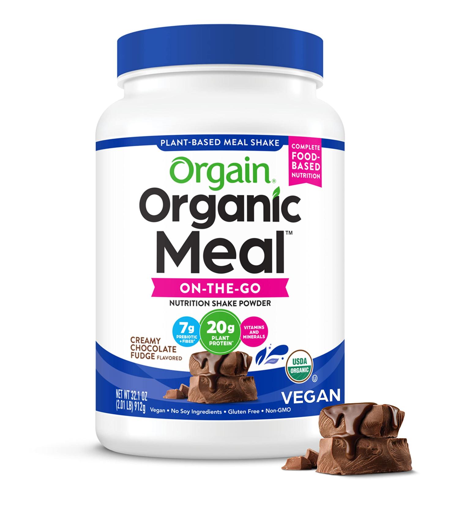 Orgain Organic Plant Based Meal Replacement Powder - Chocolate Fudge - 16 Servings