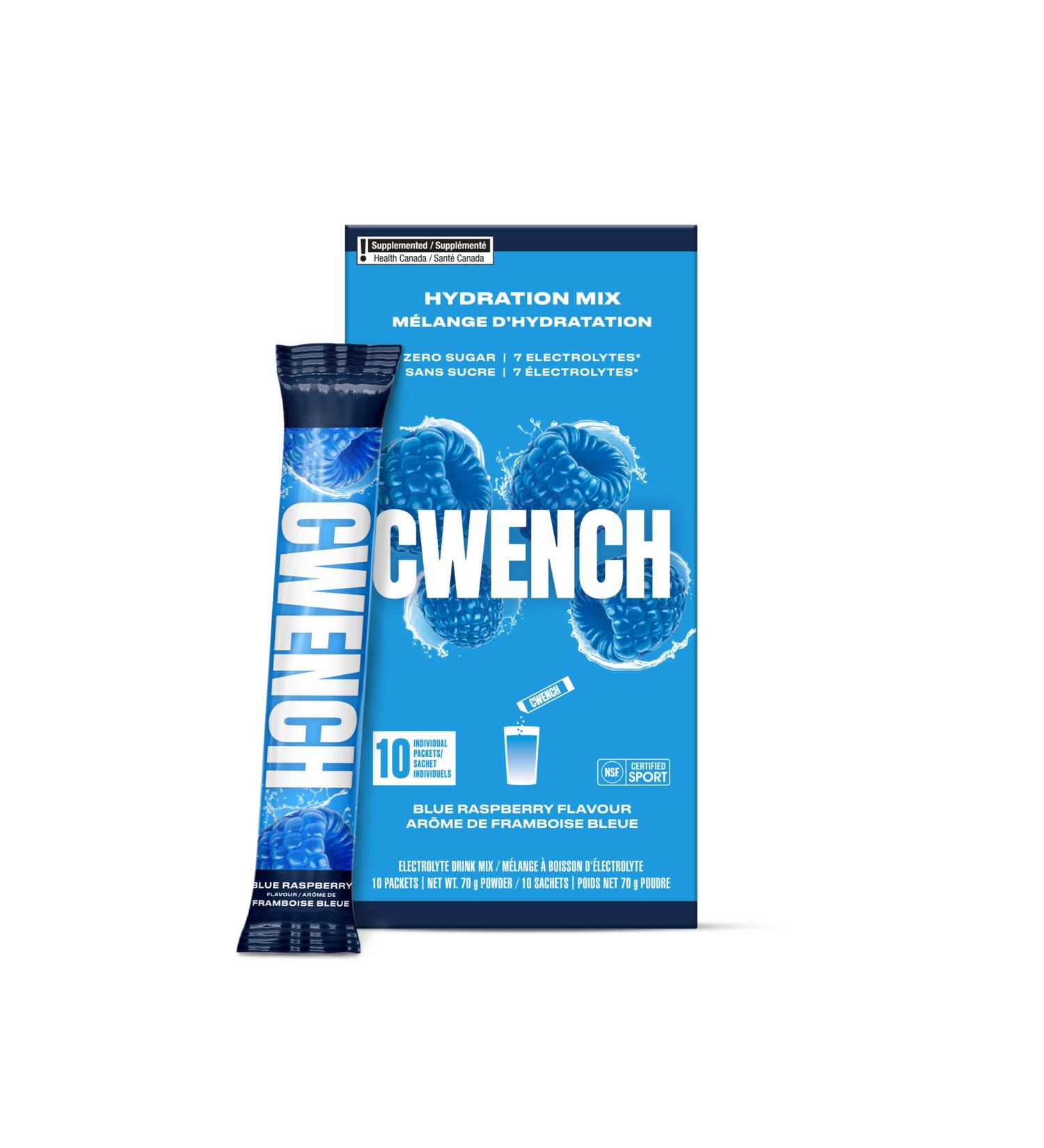 Cwench Electrolyte Hydration Mix Blue Raspberry Drink Mix 10 Servings Blue Raspberry 70g (Pack of 1) - Buy Online on SooperMarket.com