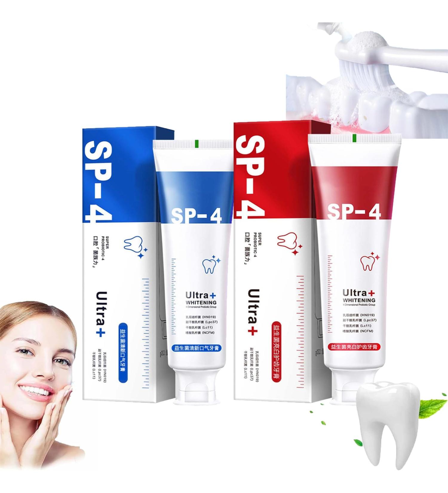 2PC SP-6 Ultra Whitening Toothpaste Probiotic Teeth Lightening Formula for Brilliant Smiles | International Shipping Available - Buy Online on SooperMarket.com