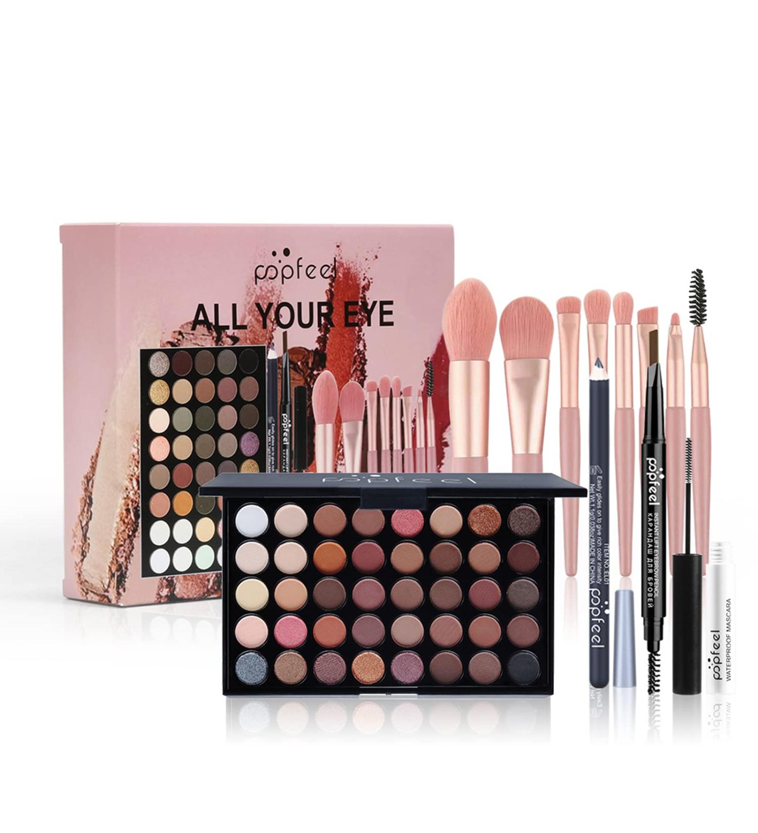 RoseFlower Professional Makeup Set with Eyeshadow Palette, Brush Set, and Gift Box - Perfect for Women, Girls, and Teenagers | B #6 - Buy Online on SooperMarket.com
