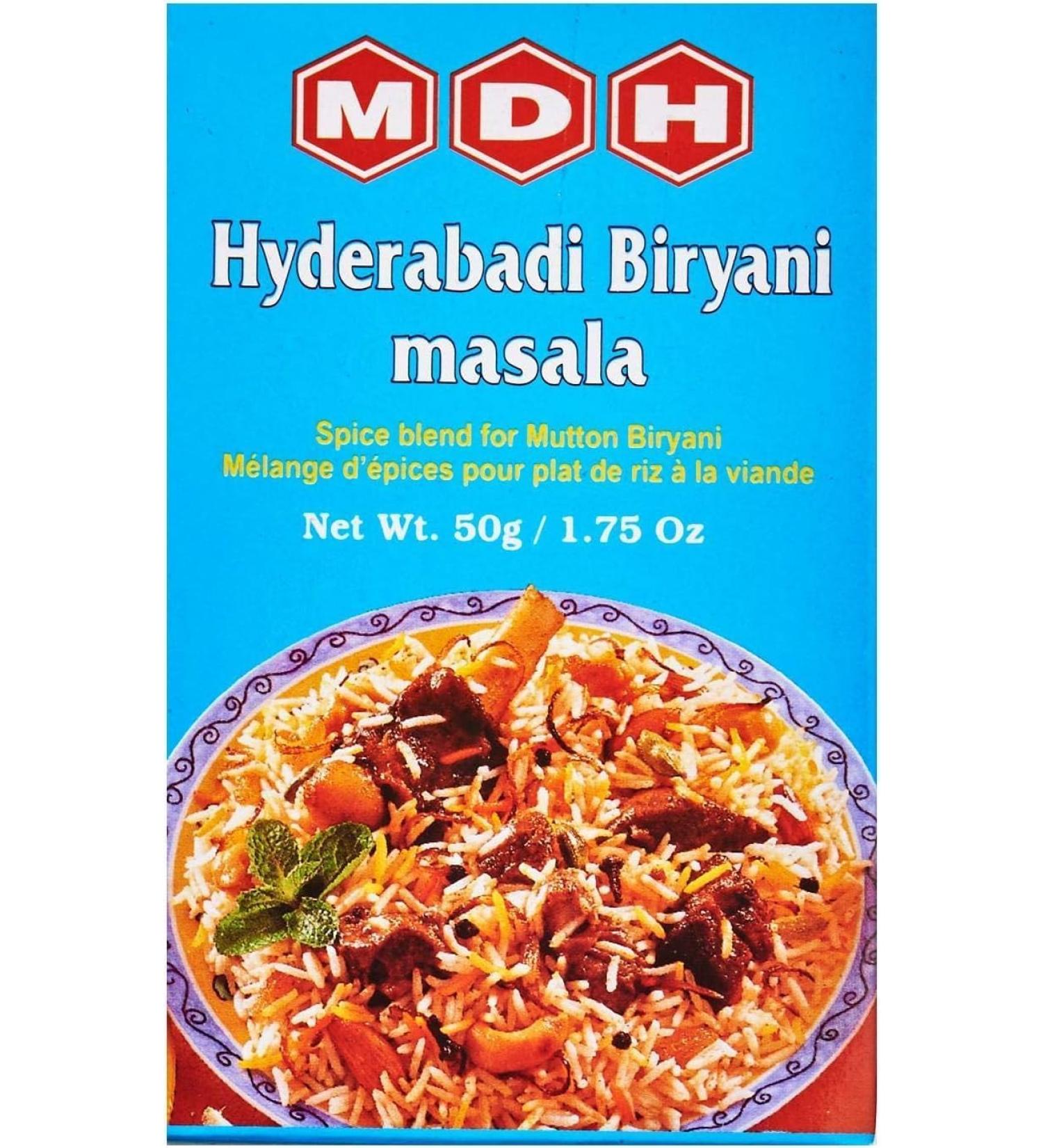 MDH Hyderabadi Biryani Masala 50g - Authentic Indian Spice Blend - Buy Online on SooperMarket.com