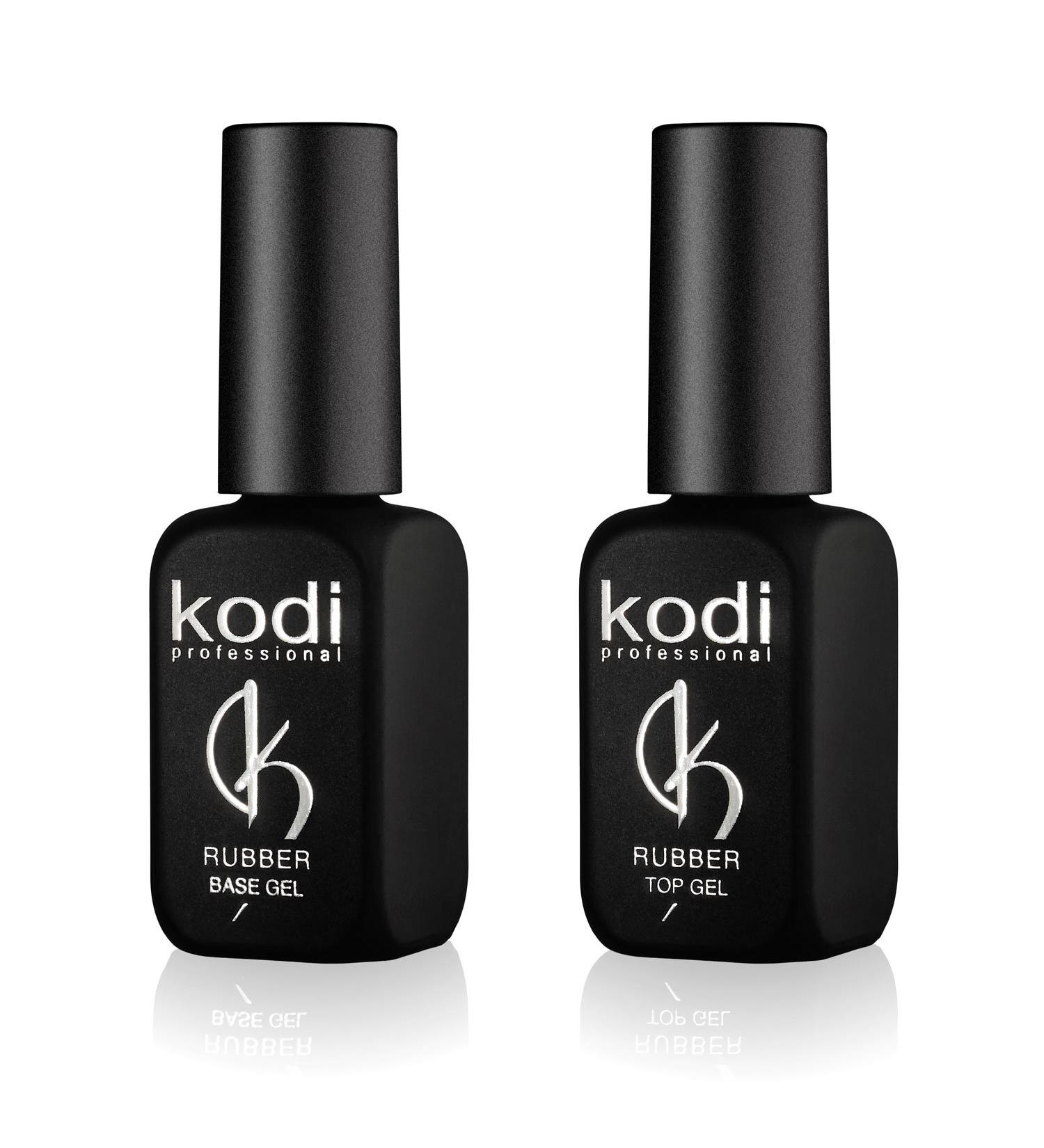 Kodi Professional Rubber Top & Base Gel Set | 12ml 0.42 oz | Long Lasting Nail Polish Kit | Non-Toxic & Scentless | Easy to Use | Cure Under LED/UV Lamp - Buy Online on SooperMarket.com