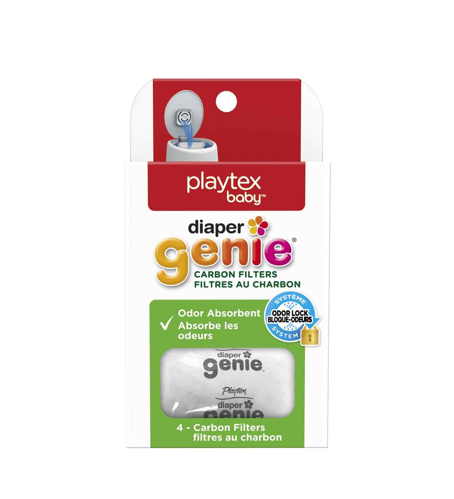 Diaper Genie Carbon Filter (4-Pack) - Odor Eliminator for Diaper Pails - Compatible with Diaper Genie Complete and Expressions Pail - Buy Online on SooperMarket.com