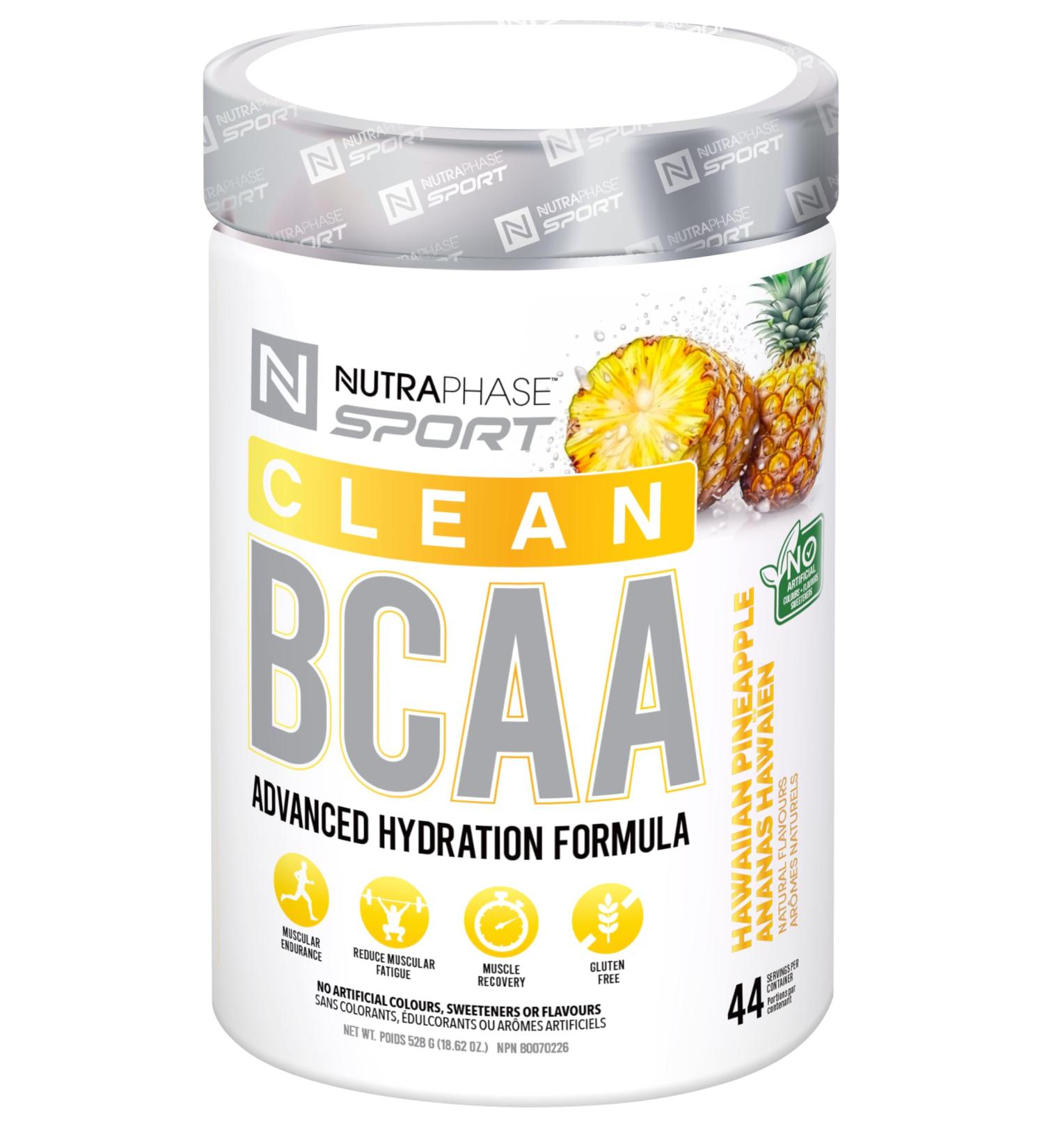 Nutraphase Clean BCAA Vegan-Friendly Gluten-Free Pineapple 44 servings 528 grams - Buy Online on SooperMarket.com