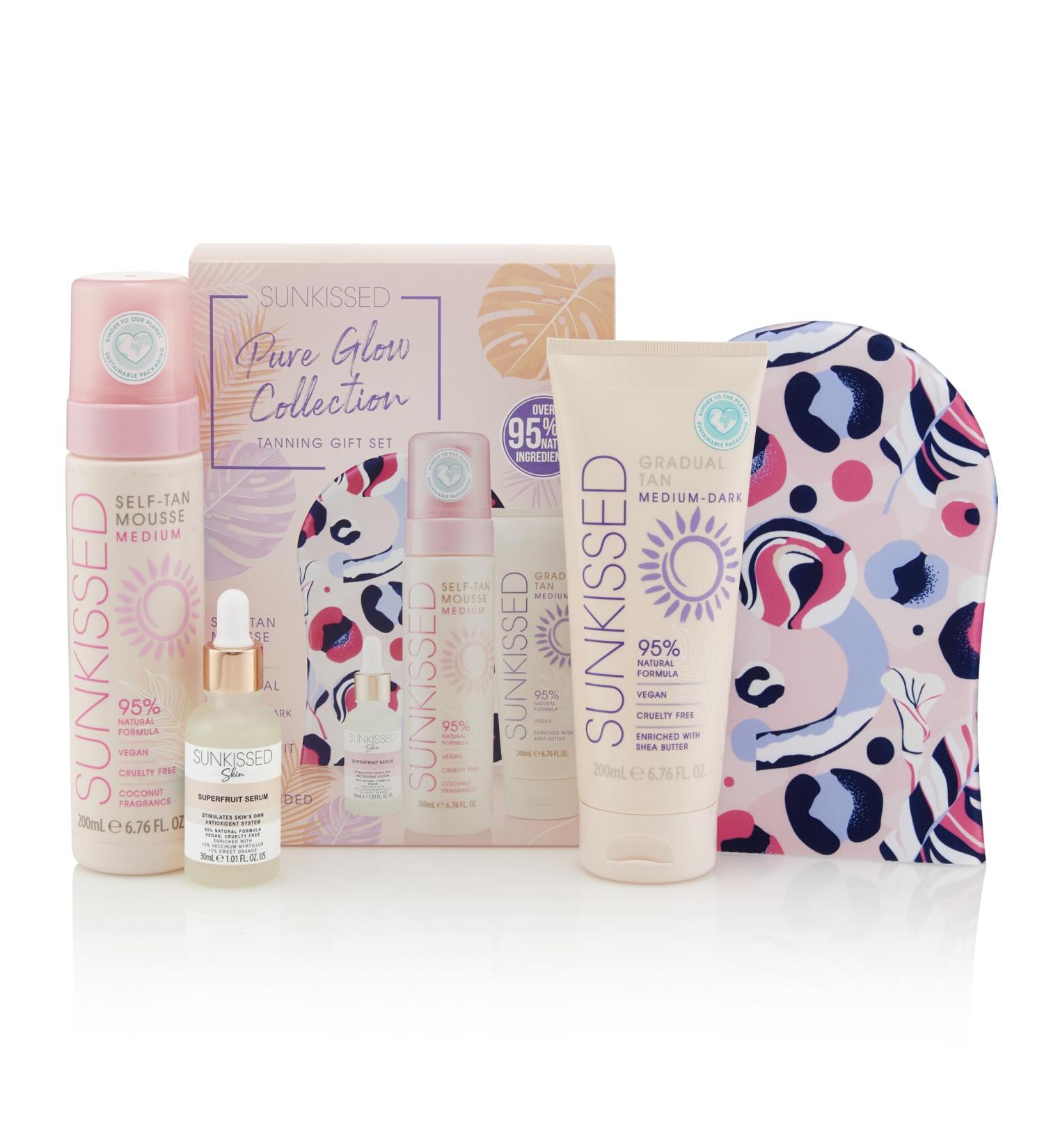Sunkissed Pure Glow Collection Tanning Gift Set 4 Pieces - Medium