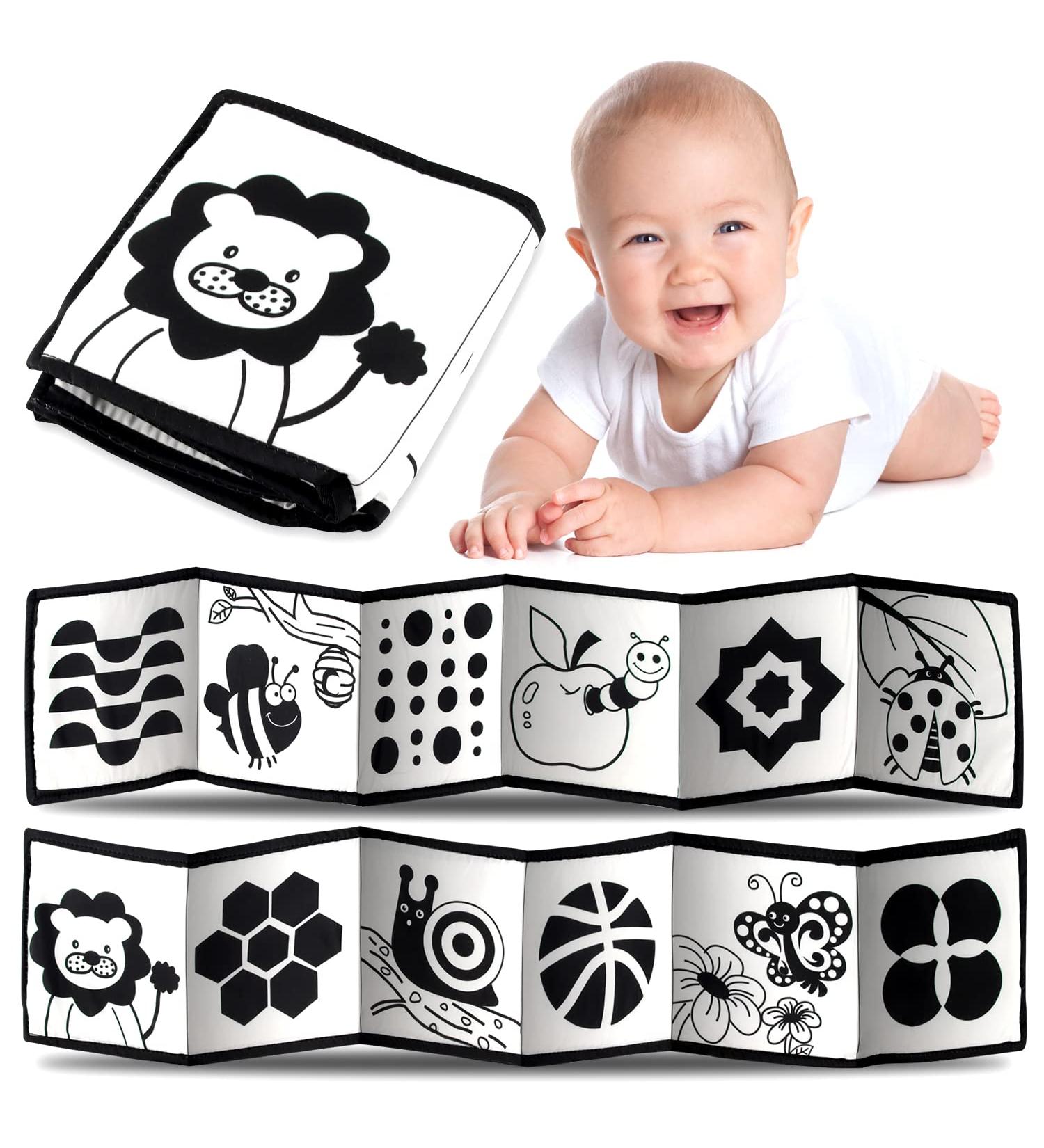 Shop Black & White Fabric Baby Books | Soft Contrast Learning Toys for 0+ Months - Buy Online on SooperMarket.com