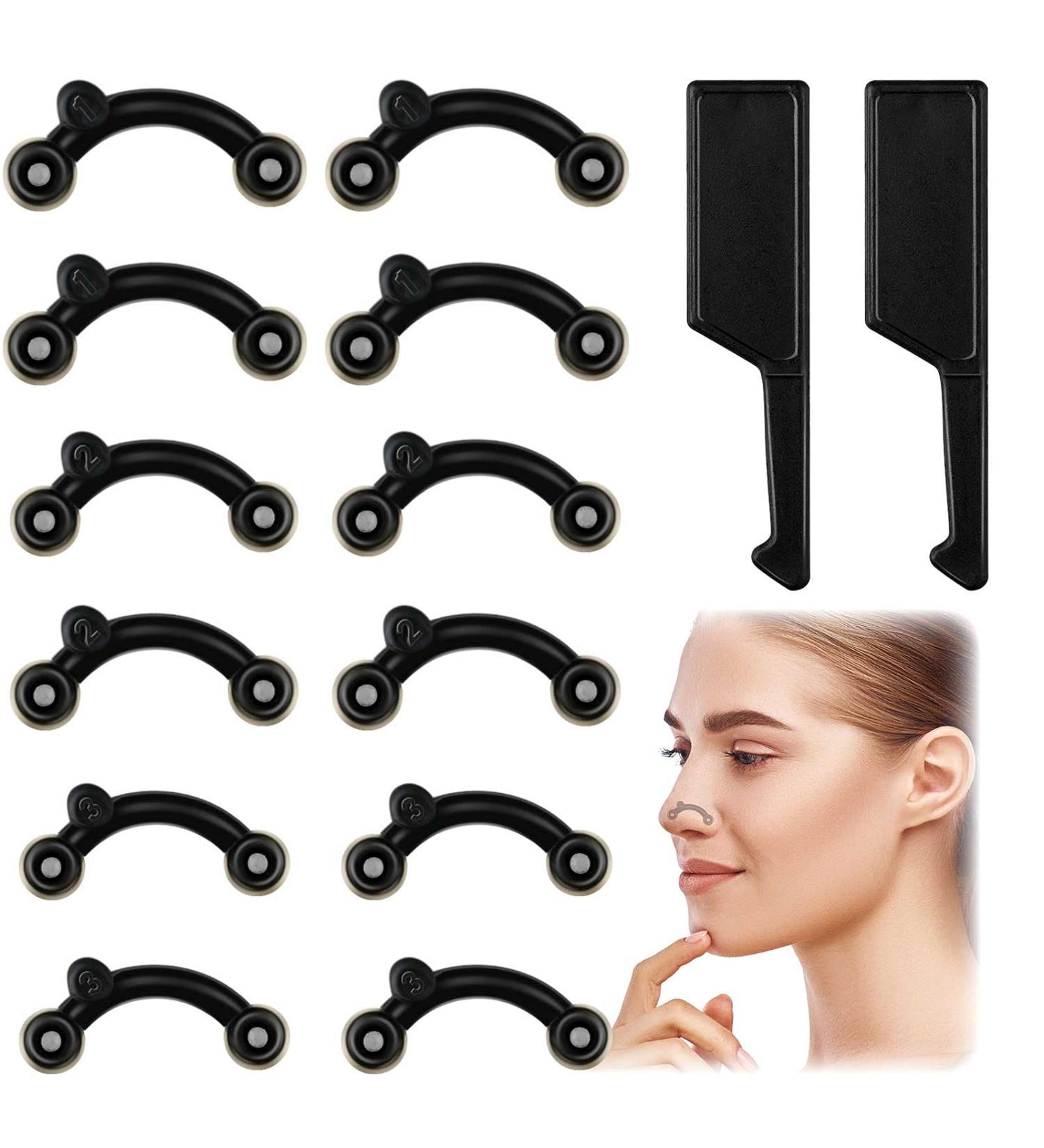 2 Sets Nose Up Lifting Shaper Clips - Silicone Nose Shaper Inserts for Slimming and Shaping Wide Nose - Invisible Nose Beauty Tools - Buy Online on SooperMarket.com