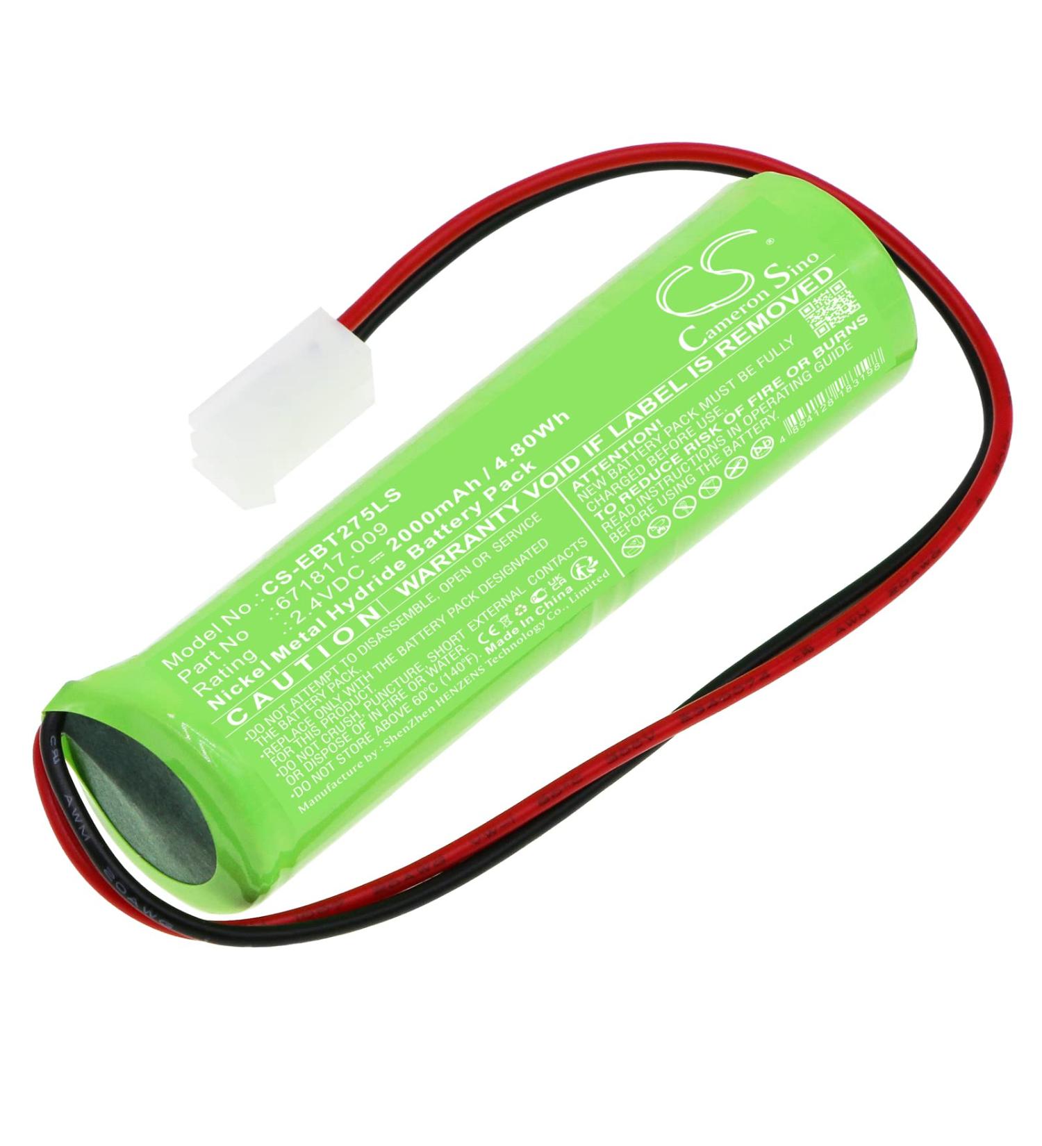 2.4V High-Performance Replacement Battery for ELUBAT D-SC1800BTx2-MOLEX/5239 | KRMT 23/43 | Swiss 275 602 | 2000mAh - Buy Online on SooperMarket.com