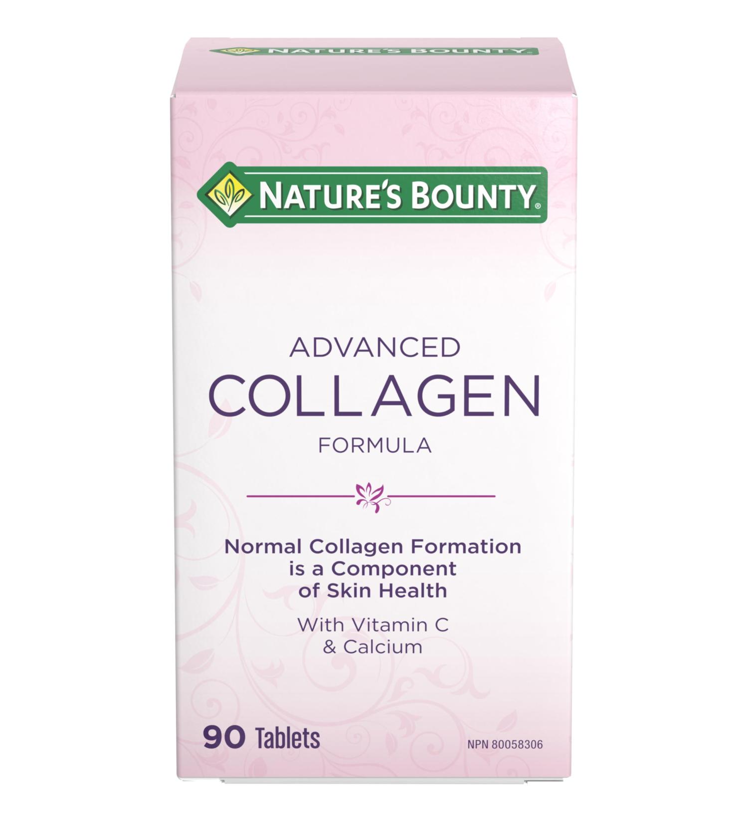 Nature's Bounty Advanced Collagen Formula with Vitamin C and Calcium 90 Tablets - Buy Online on SooperMarket.com