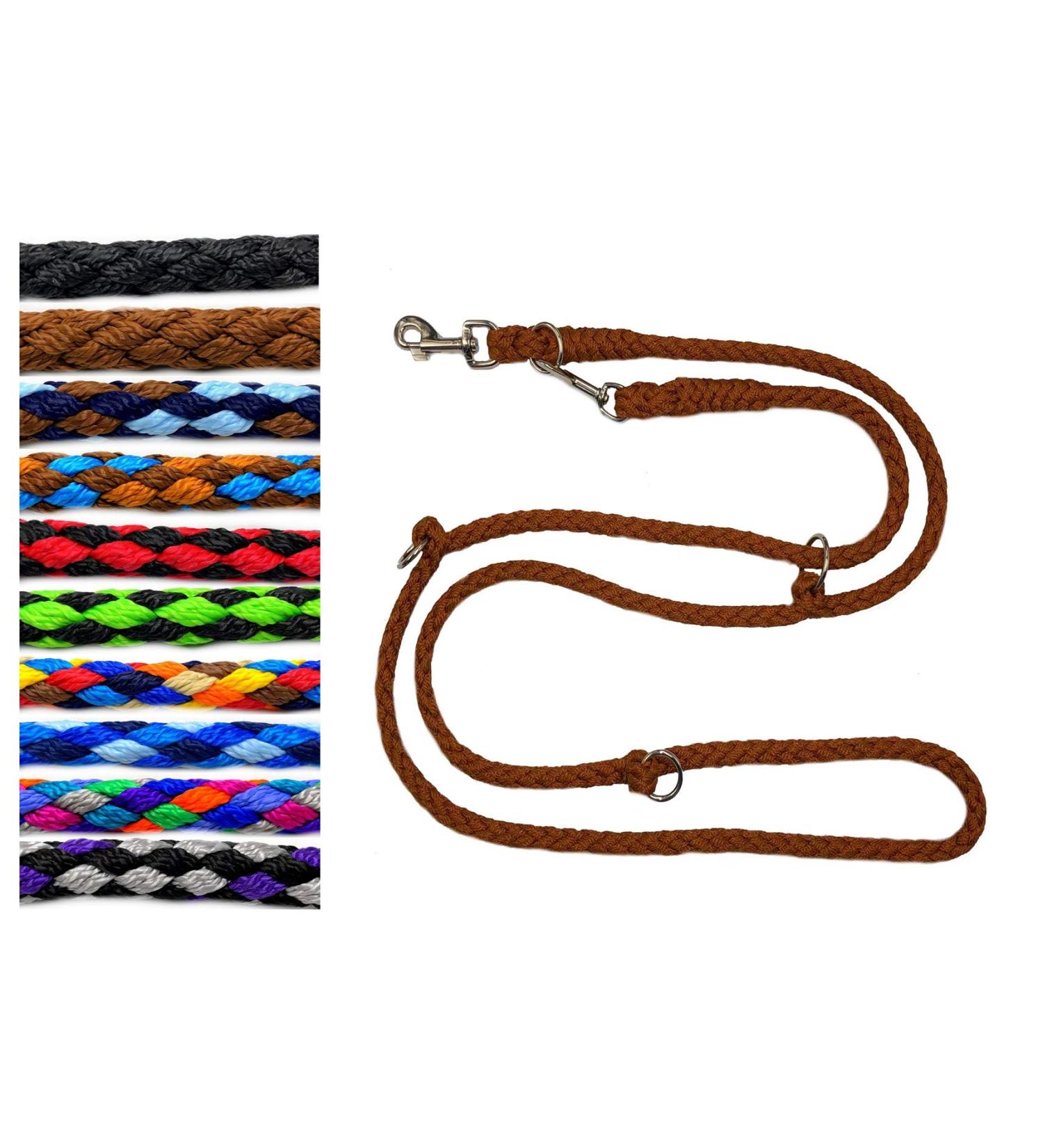 Buy Adjustable Dog Linen for Large Dogs up to 80kg | Double-Line Jumbo Exercise Guide - 3.50m Brown | 17 Fabrics Available - Durable & Stable - Buy Online on SooperMarket.com