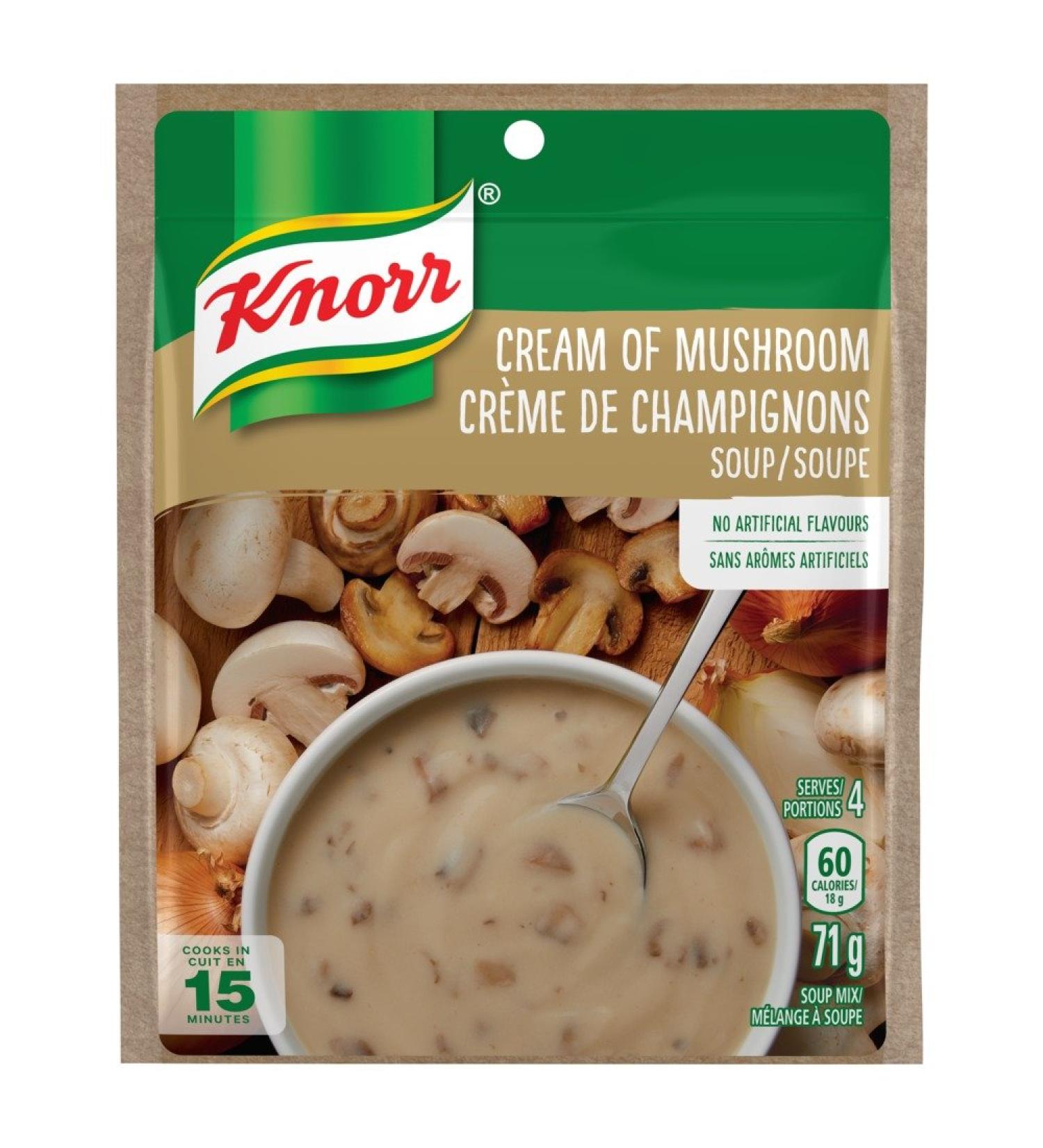 Knorr Cream of Mushroom Soup 71g (4 Serves) Mushroom 714 g (Pack of 1) - Buy Online on SooperMarket.com