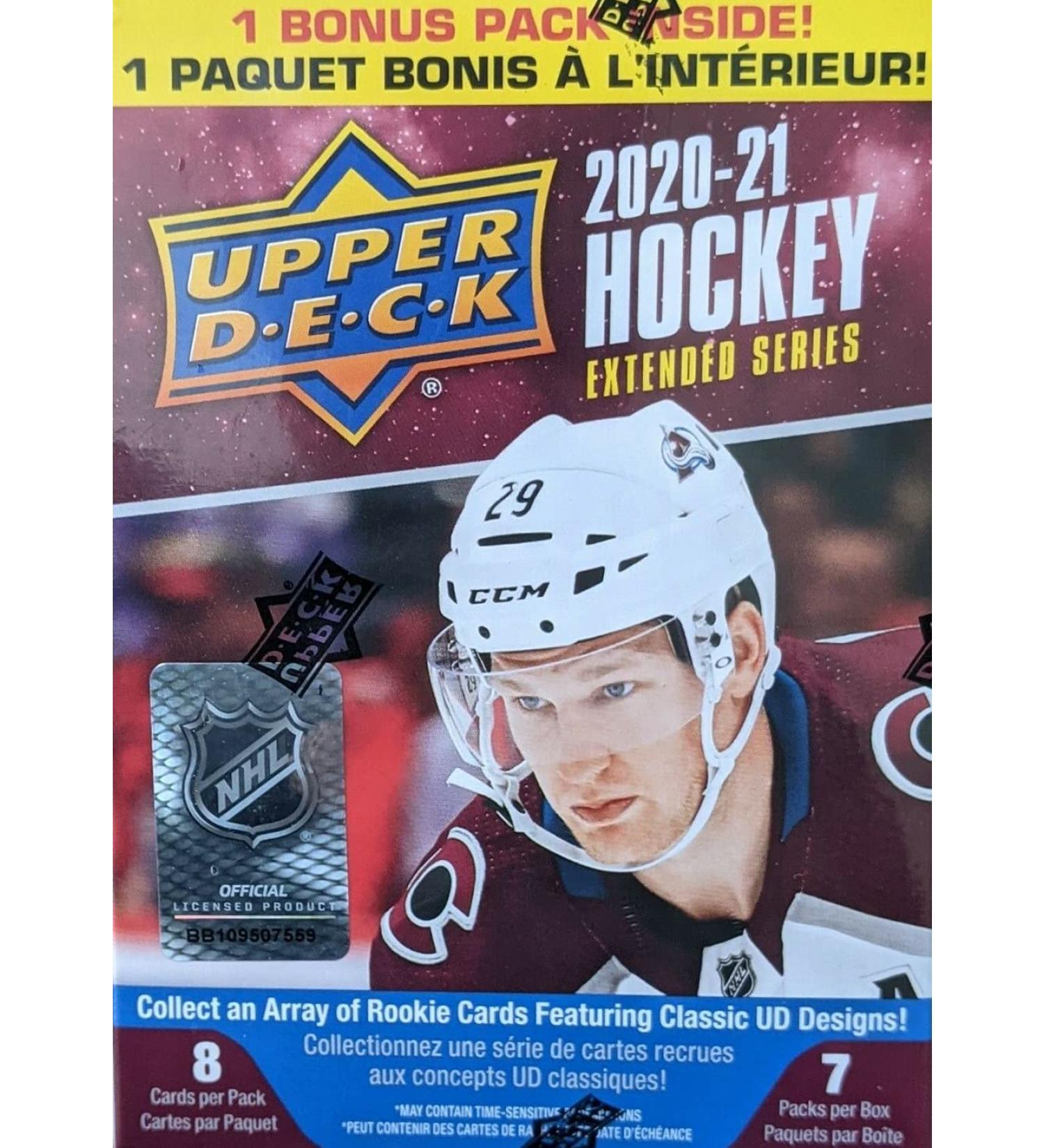 2020/21 Upper Deck Extended Series NHL Hockey Blaster Box - 7 Packs | Young Guns Rookie Cards - Buy Online on SooperMarket.com