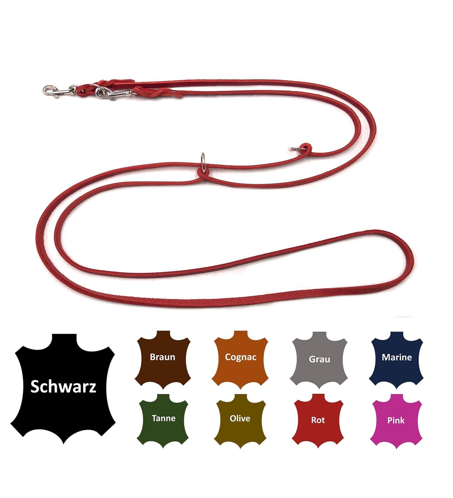 Adjustable Dog Liner for Small & Large Dogs - 2.80m x 8mm Red | Durable Double Linen | International Shipping - Buy Online on SooperMarket.com