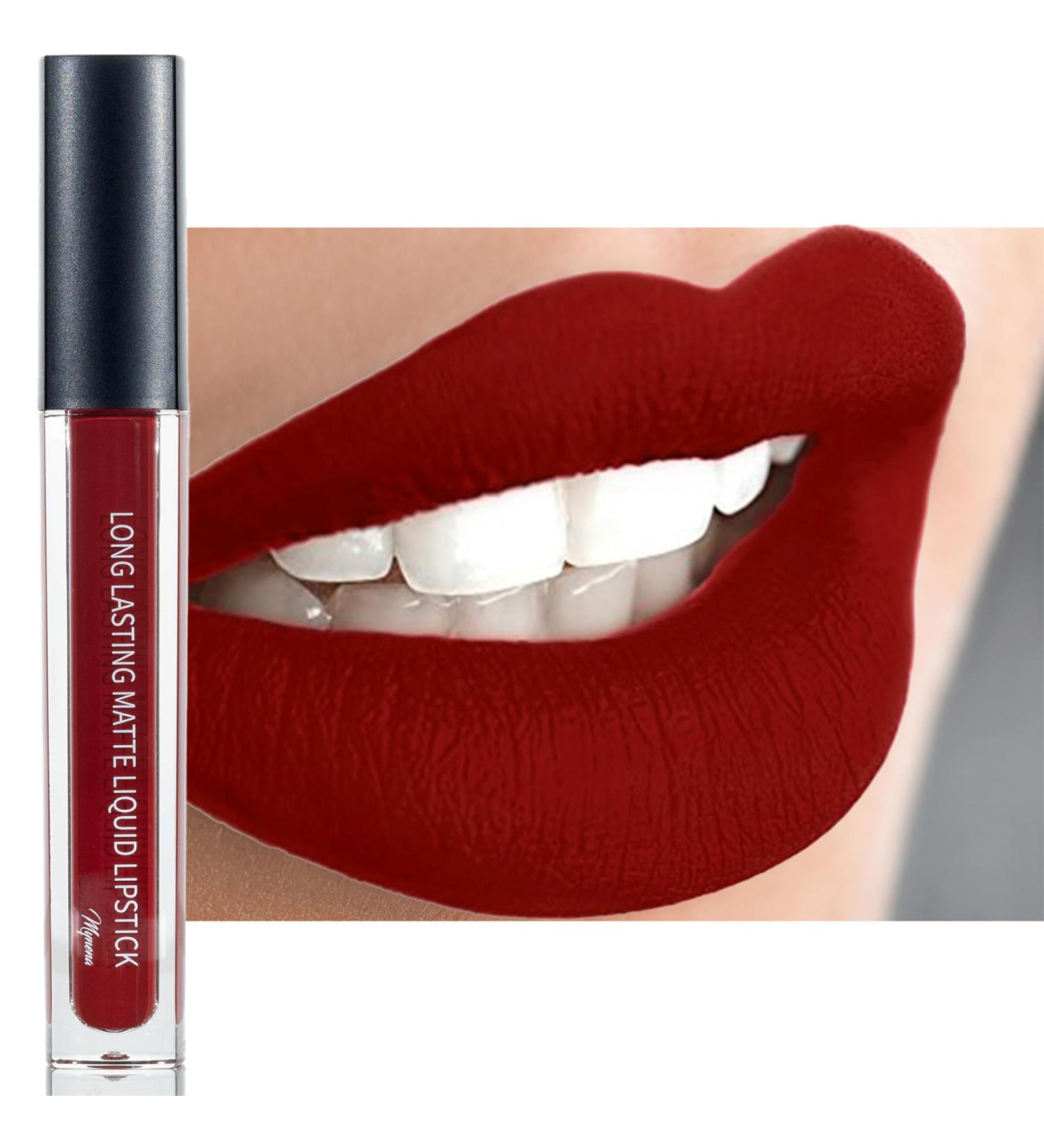 Mynena Red Matte Lipstick - Long-Lasting, Waterproof & Gluten-Free | Elle - Buy Online on SooperMarket.com