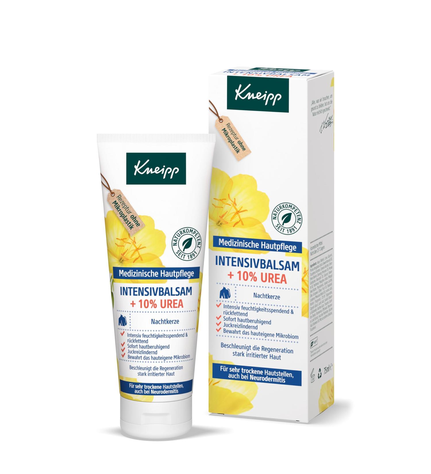 Kneipp Intensive Balm Evening Primrose 10% Urea | 75ml - Soothing Skin Relief for All Skin Types | International Shipping Available - Buy Online on SooperMarket.com
