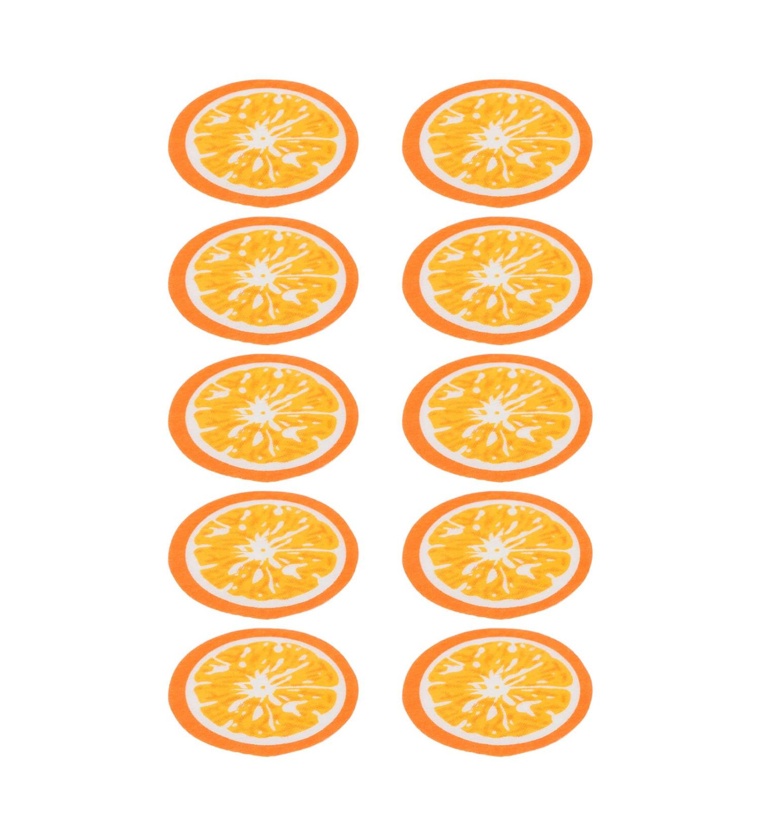 10 Pieces Orange Pattern Face Mask Paper | DIY Cotton Facial Mask Leaves for Spa Skin Care | Moist Compress - Buy Online on SooperMarket.com