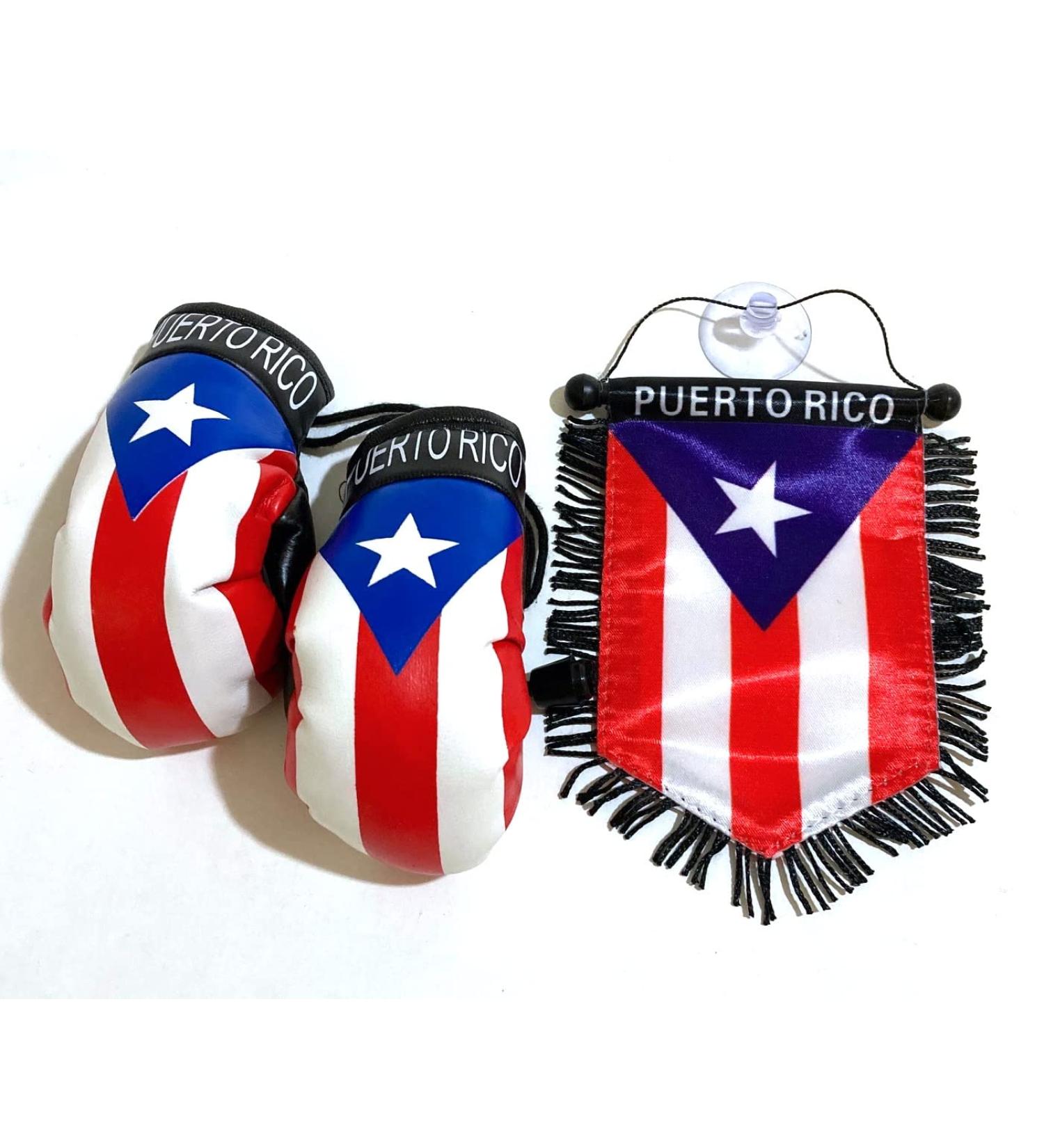 Puerto Rico Boxing Gloves Car Flag Decals - PR Combo 9 - Buy Online on SooperMarket.com
