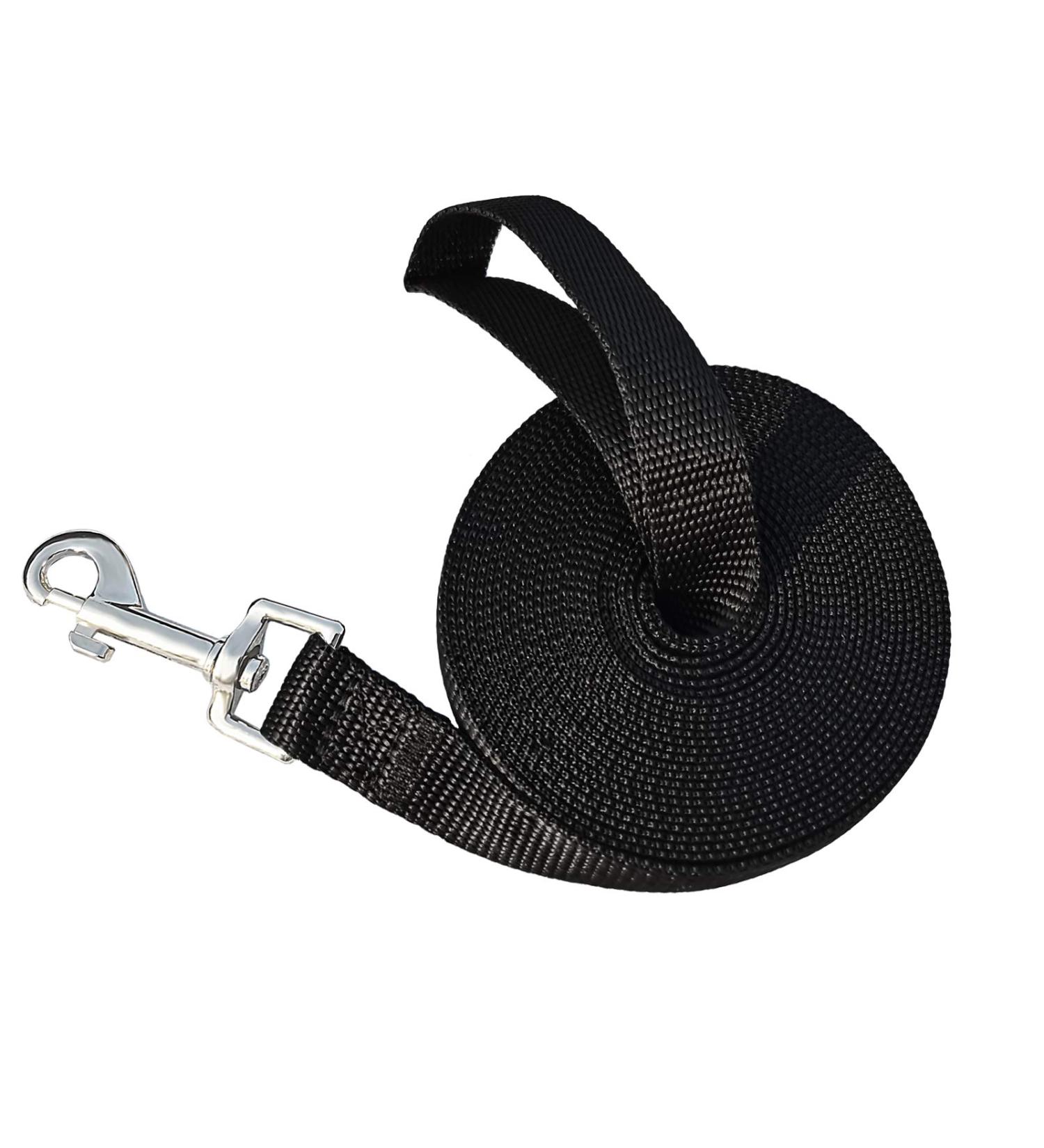 Dog Training Lead Leash 5m/32ft Long Dog Recall Lead Long Line for Dog Tracking Training Long Lead Leash for Pet Recall Obedience (Black) 5m Black - Buy Online on SooperMarket.com