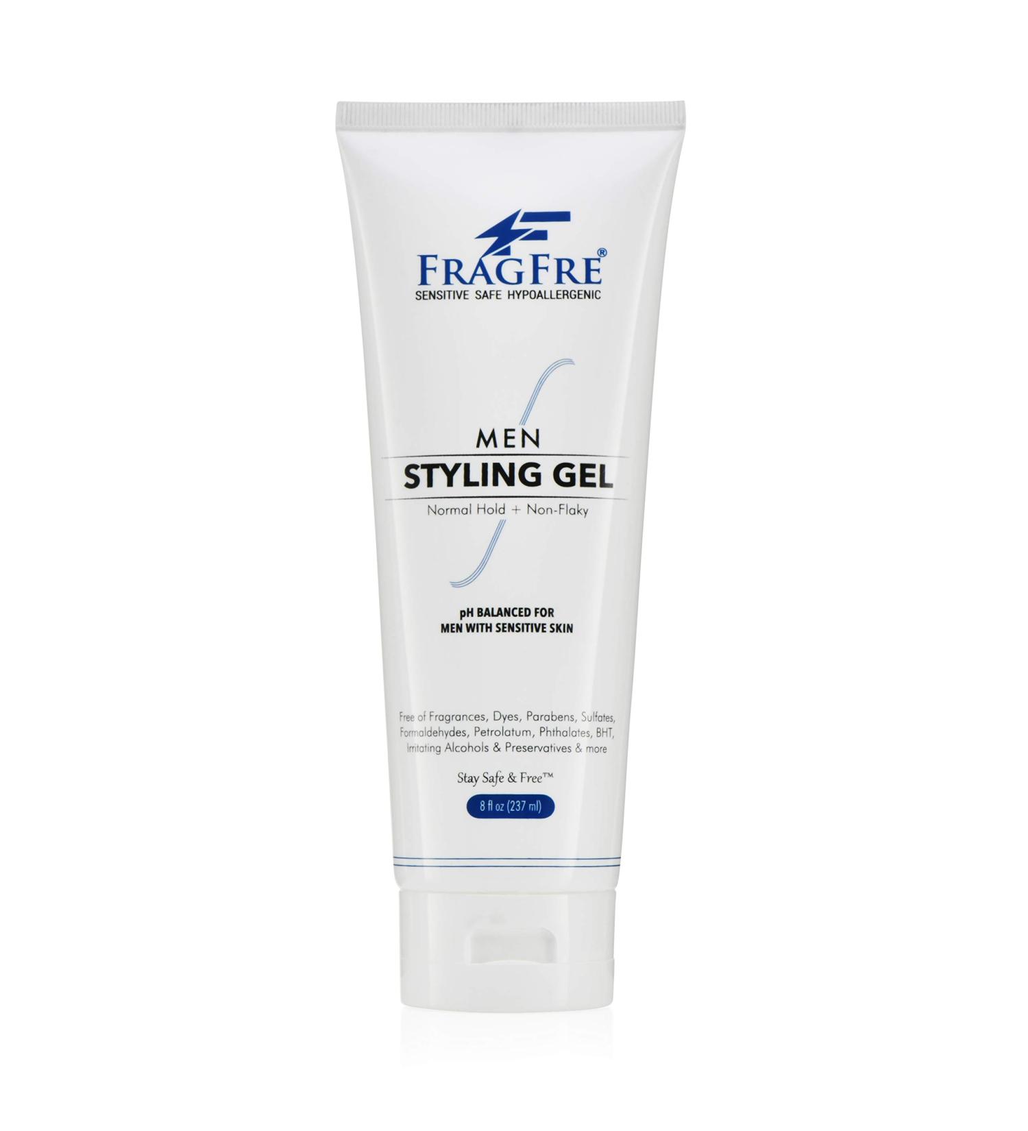 Fragrance-Free Men's Hair Styling Gel 8 oz - pH Balanced & Hypoallergenic for Sensitive Skin - Normal Hold for Hairstyles - Bumps Be Gone - 1 Pack - Buy Online on SooperMarket.com