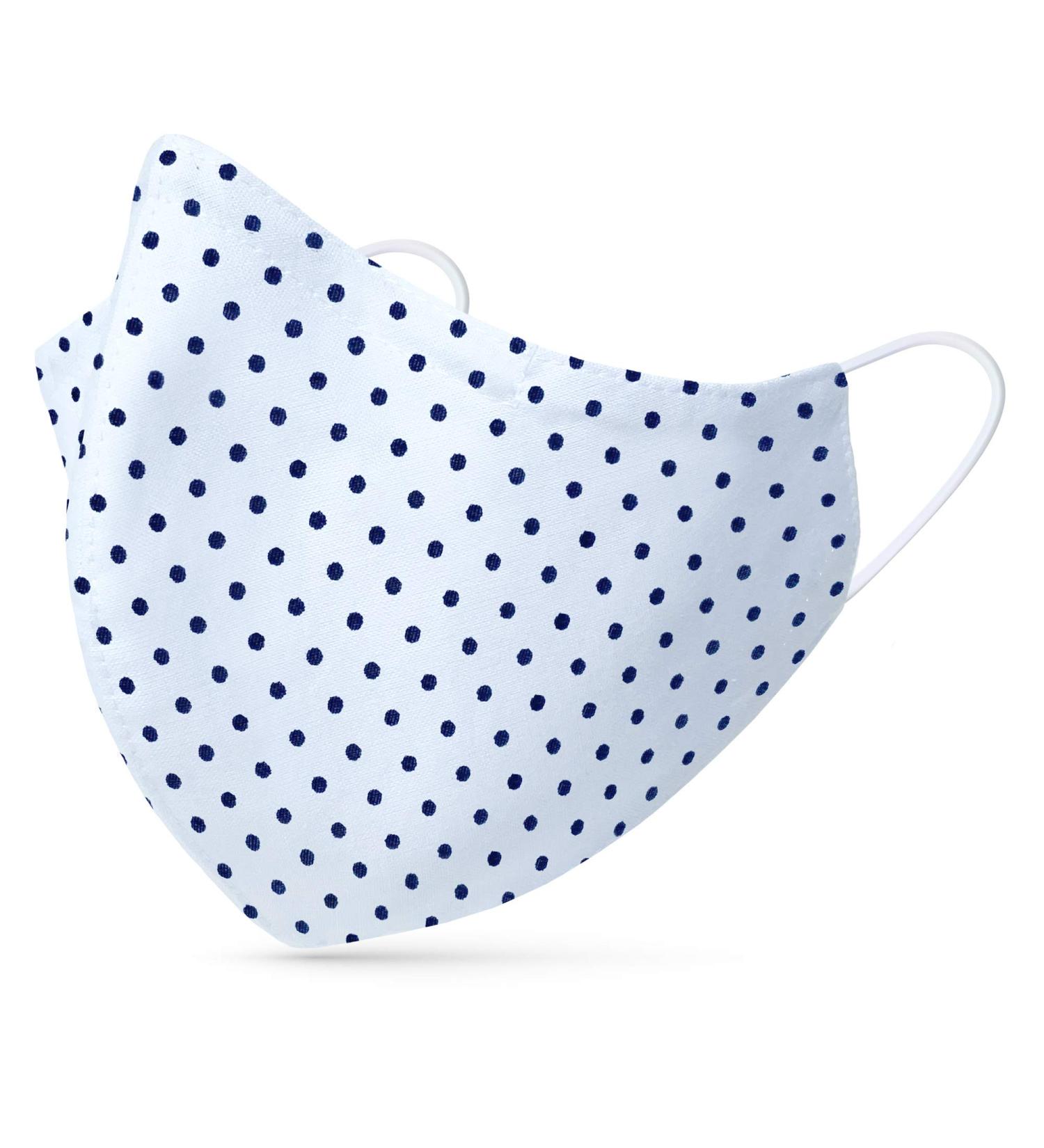 Dance Pattern Washable Mask - 100% Cotton 2-Layer Oeko-Tex Certified Nose Bracket & Filter Bag - Kids & Adults - White Black Dots - International Shipping Available - Buy Online on SooperMarket.com