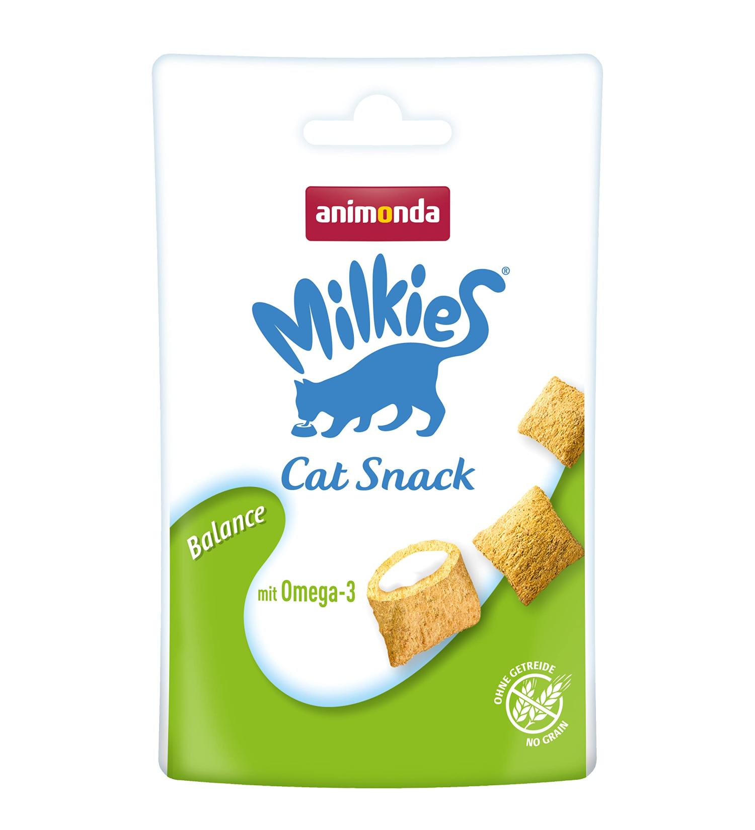 Animonda Milkies Balance - Grain-Free Crunchy Pillows for Cats | 12 x 30g Cat Snacks - Buy Online - Buy Online on SooperMarket.com