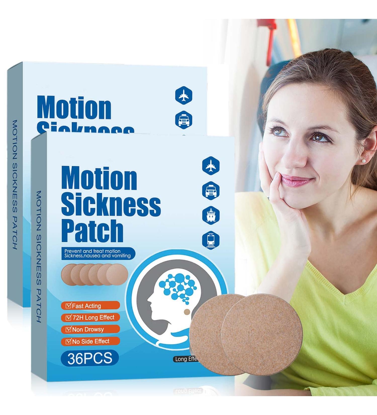Motion Sickness & Tinnitus Relief Patches - 72 pcs, for Nausea, Vertigo, Ringing Ears | Adults & Children | Travel Friendly - Buy Online on SooperMarket.com