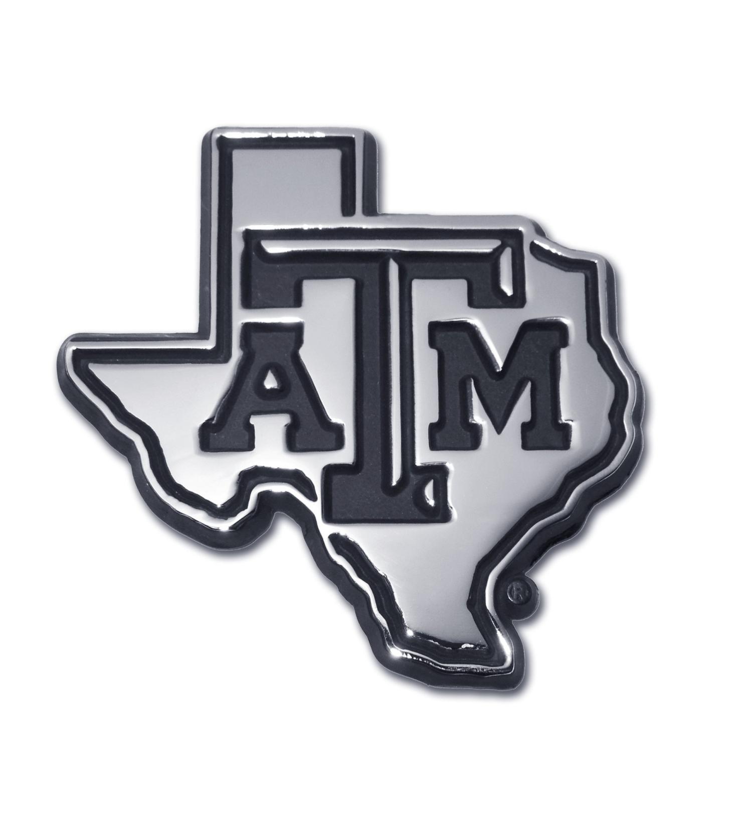 Elektroplate Texas A&M (TX Shape Debossed) Premium Athletics Car Truck Auto Emblem