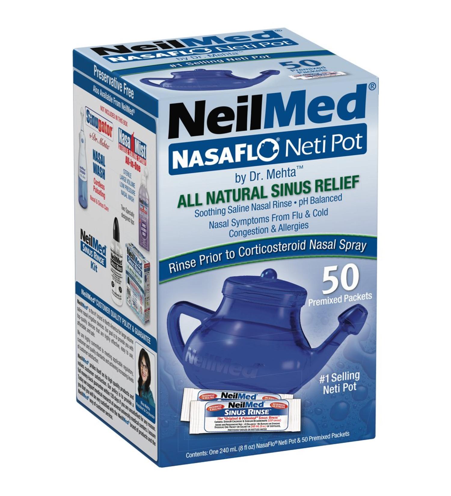 NeilMed Nasaflo Neti Pot 50 Count (Packaging may vary) - Buy Online on SooperMarket.com