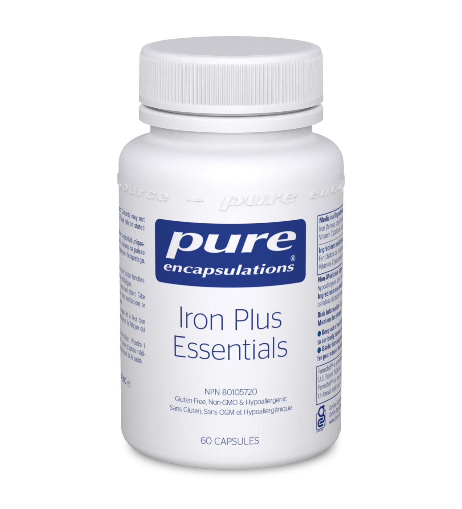 Pure Encapsulations - Iron Plus Essentials - 60 Capsules - Buy Online on SooperMarket.com