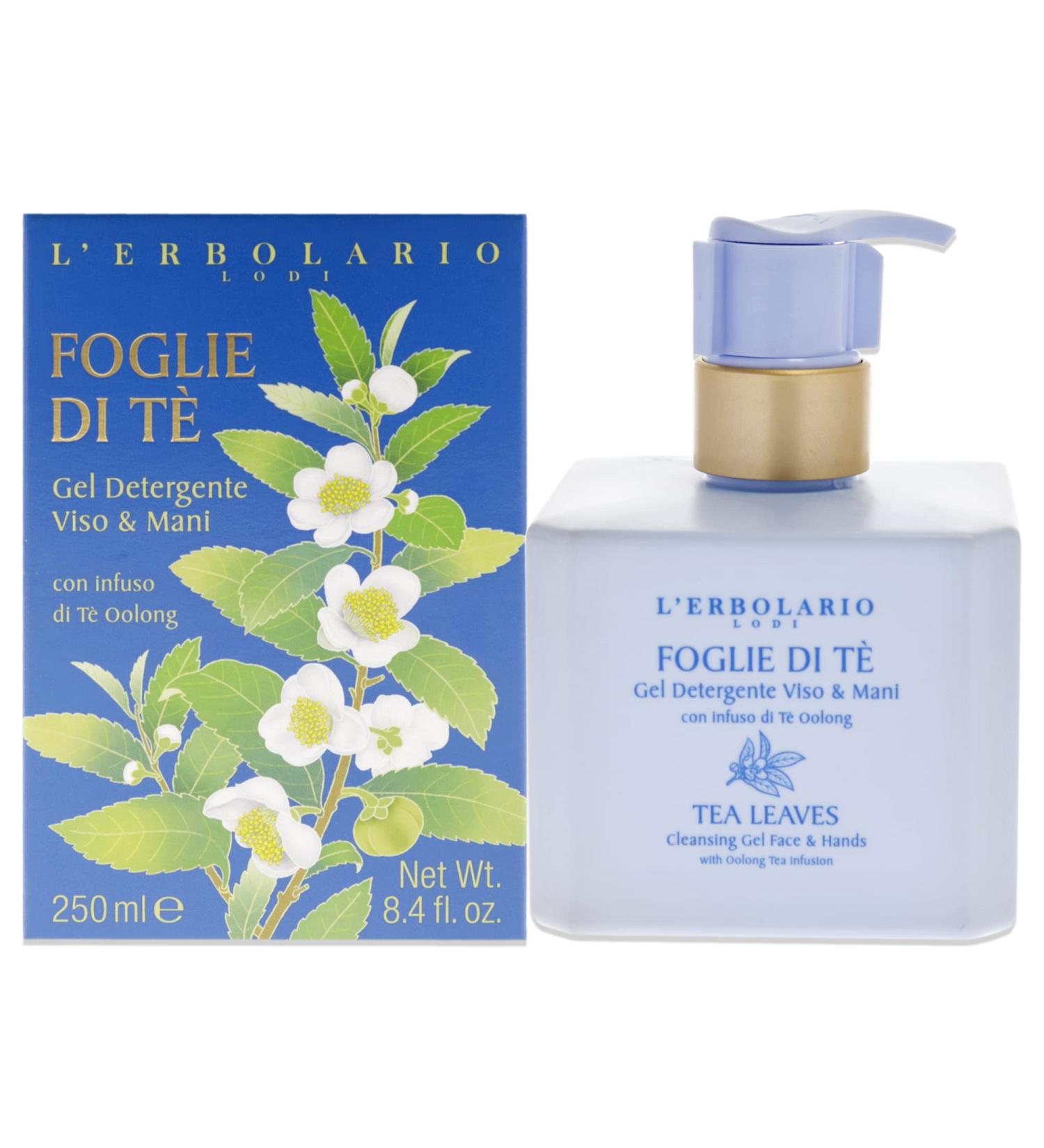 L'Erbolario Tea Leaves Shower Gel - Nourishes Moisturizes And Protects The Skin - Refreshing Bath And Shower Foam Provides Gently Effective Cleansing - Softening And Toning Properties - 8.5 Oz