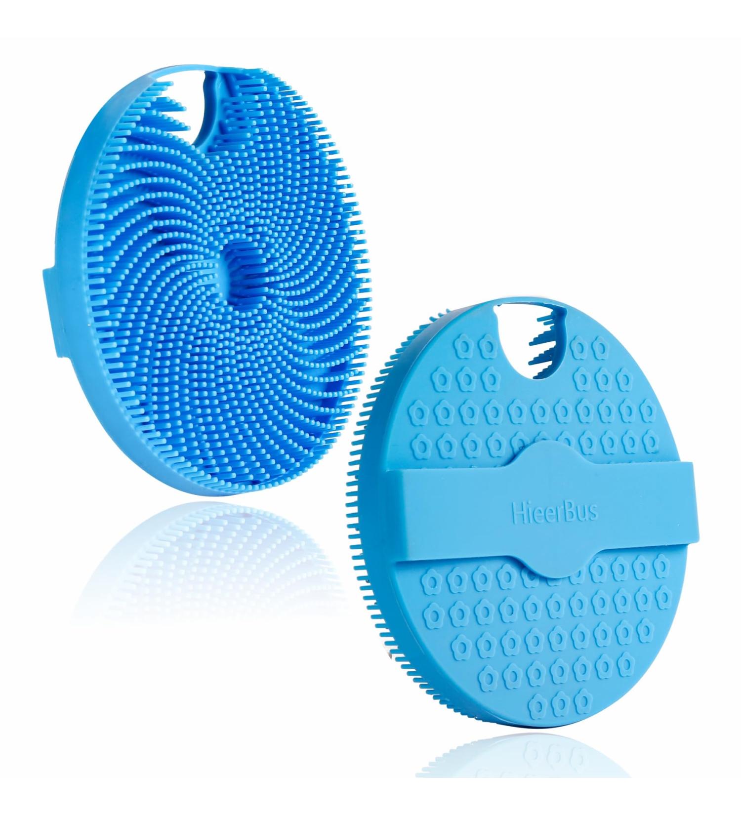 HIEERBUS Silicone Body Scrubber Gentle Exfoliating Body Scrubber in Shower Silicone Loofah with Easily Lather Bristles Long Lasting and More Hygienic Than Traditional Shower Loofah 1Pack Blue  - Buy Online on SooperMarket.com