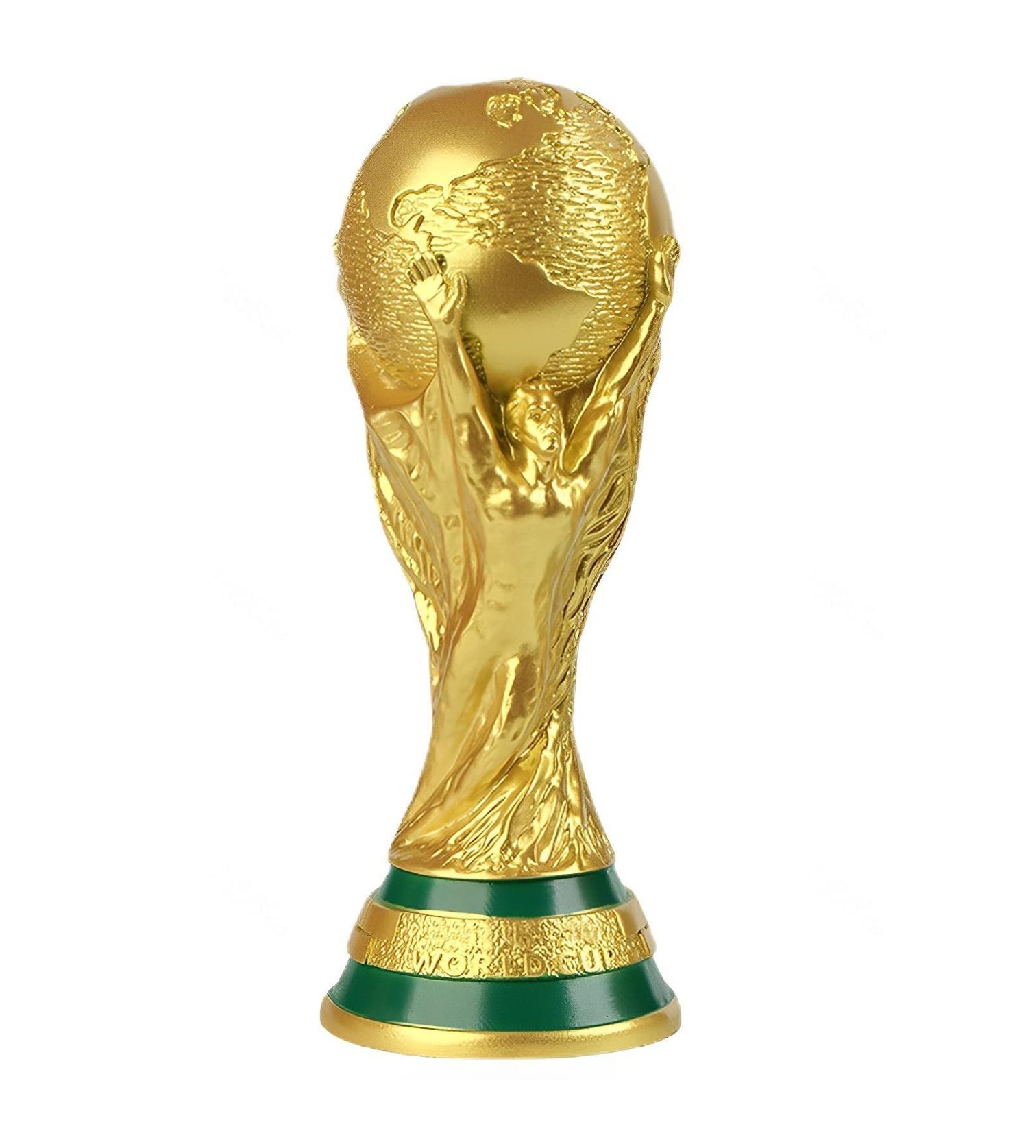 14.1 EOFLW World Cup Replica Trophy 2022 - Resin Soccer Collectible for Sports Fans - Gold Desktop Decor - Buy Online on SooperMarket.com
