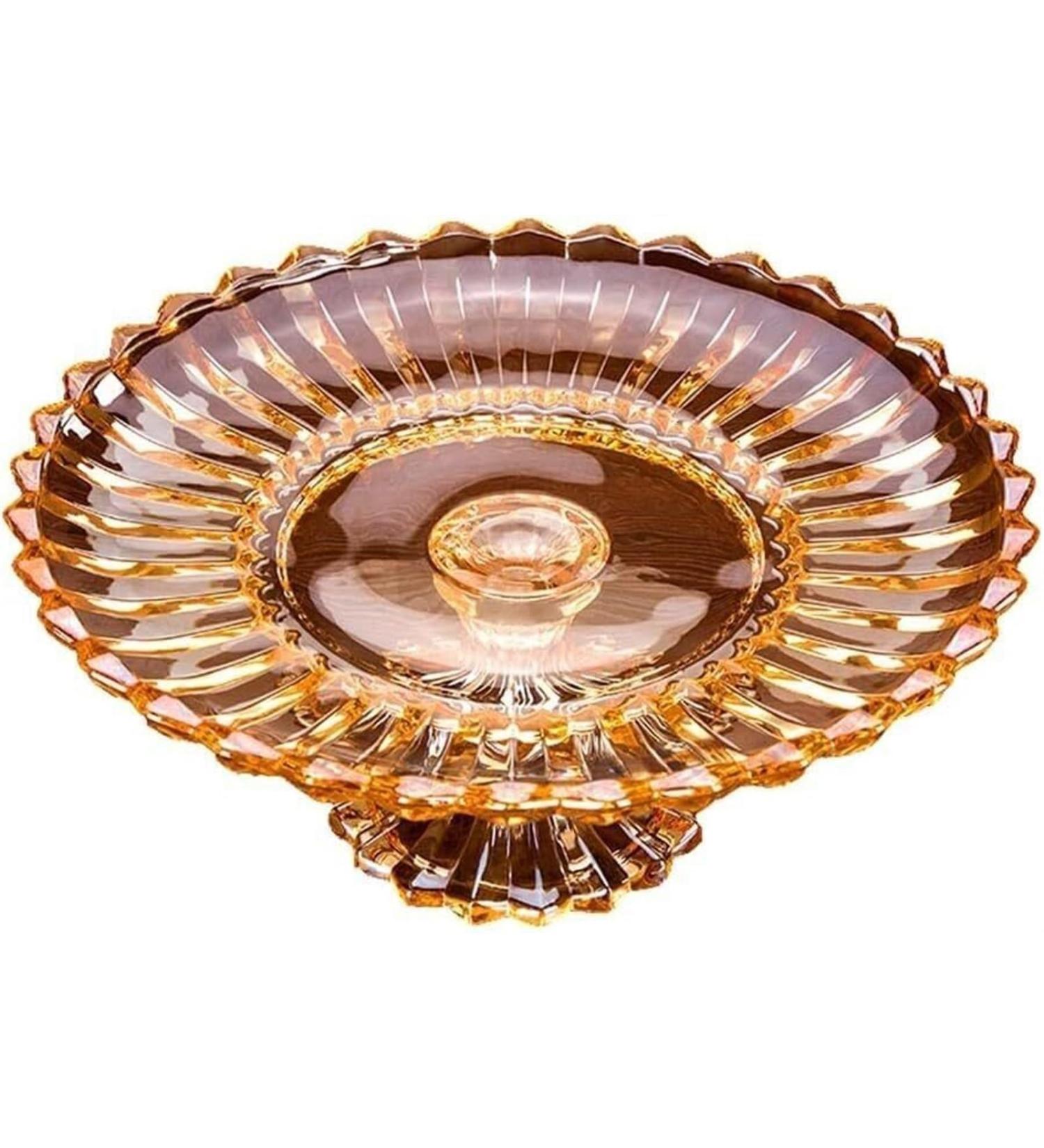 Kitchen Countertop Fruit Rack Fruit Basket Crystal Glass Fruit Bowl Decorative Centrepiece Fruit Basket Fruit Serving Bowls for Fruits Bread Vegetable Snacks Storage Fruit Trays for Party (Color : Onecolor - Buy Online on SooperMarket.com