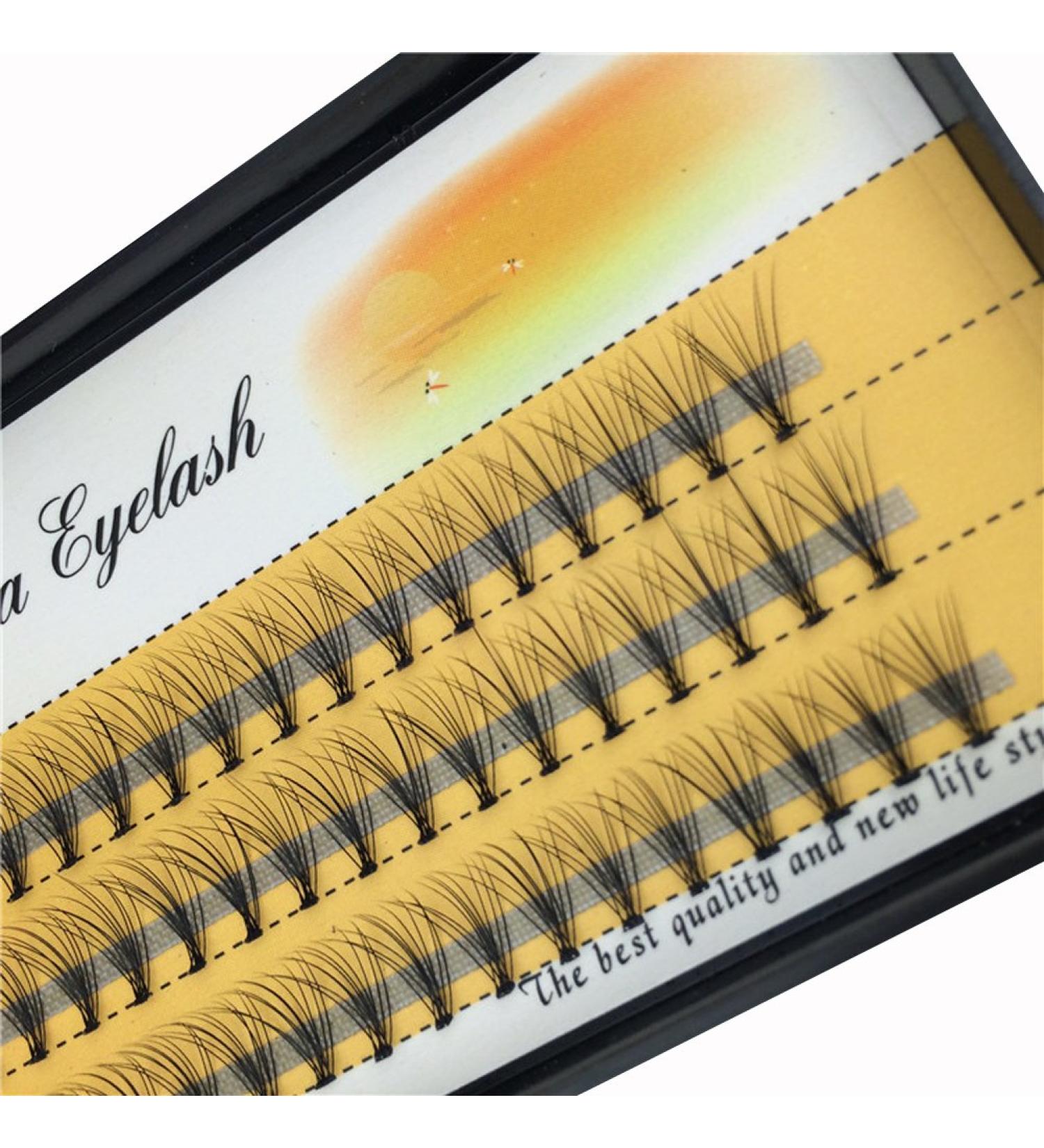 Scala 10 Root 60pcs Black Handmade False Eyelashes - Natural Long Individual Eyelashes Extension (10mm) - Buy Online on SooperMarket.com