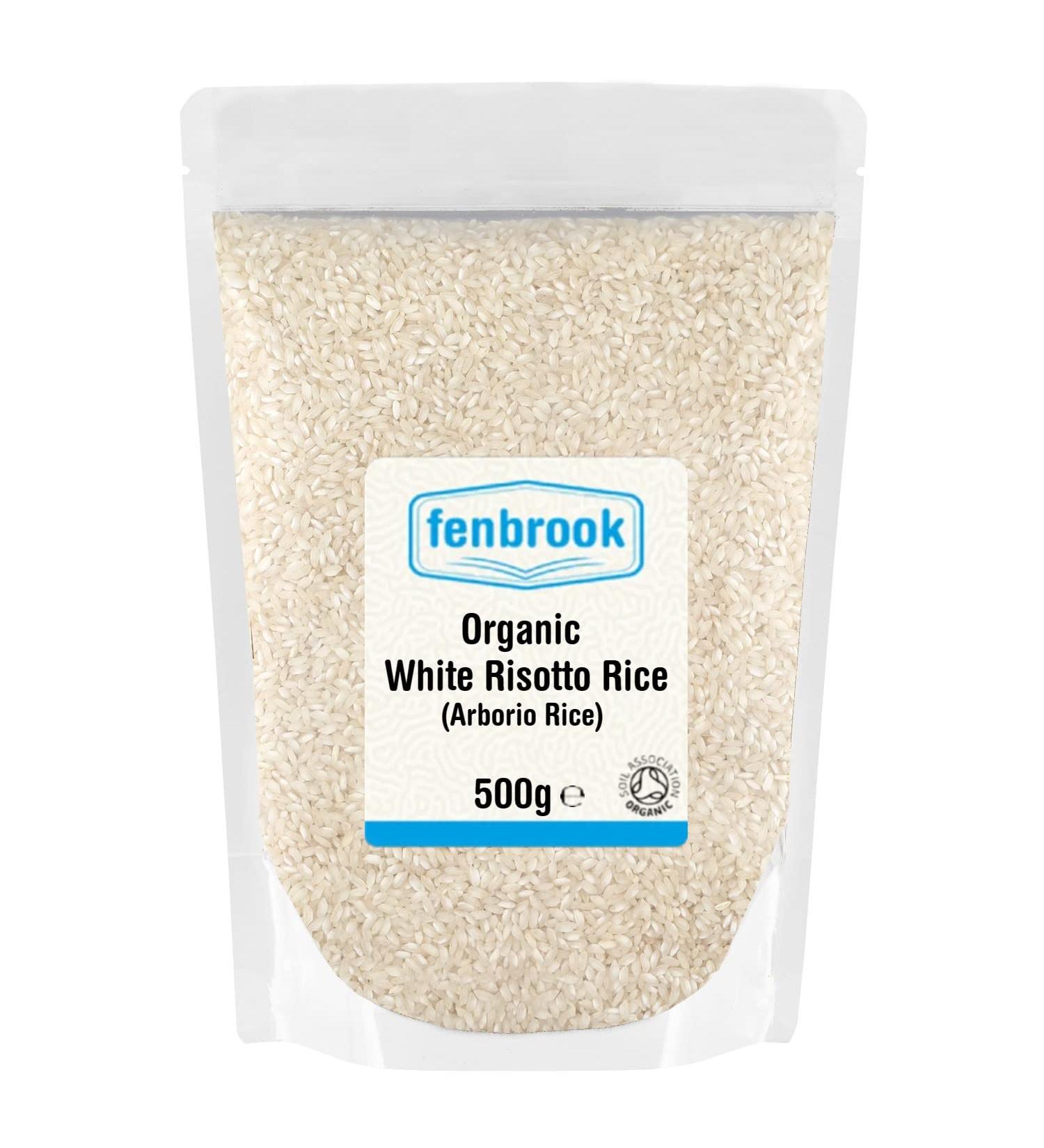 Organic White Risotto Rice (Arborio Rice) 500g | Certified Organic by Fenbrook Organic - Buy Online on SooperMarket.com
