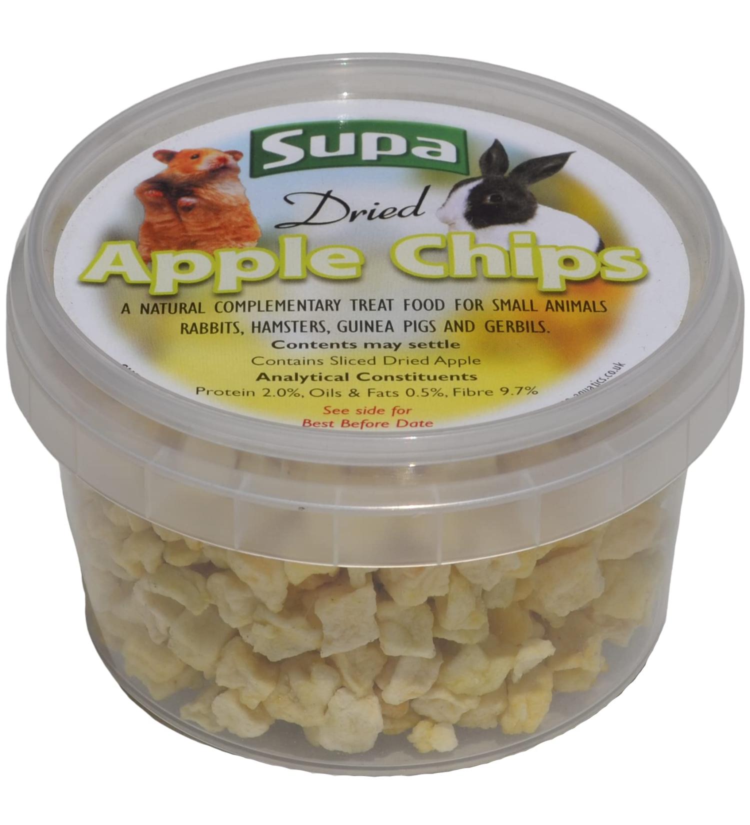 Supa Small Animal Apple Chips 225 ml Pack of 3 | Made From Human Grade Food Material | Excellent Treat For Your Pet - Buy Online on SooperMarket.com