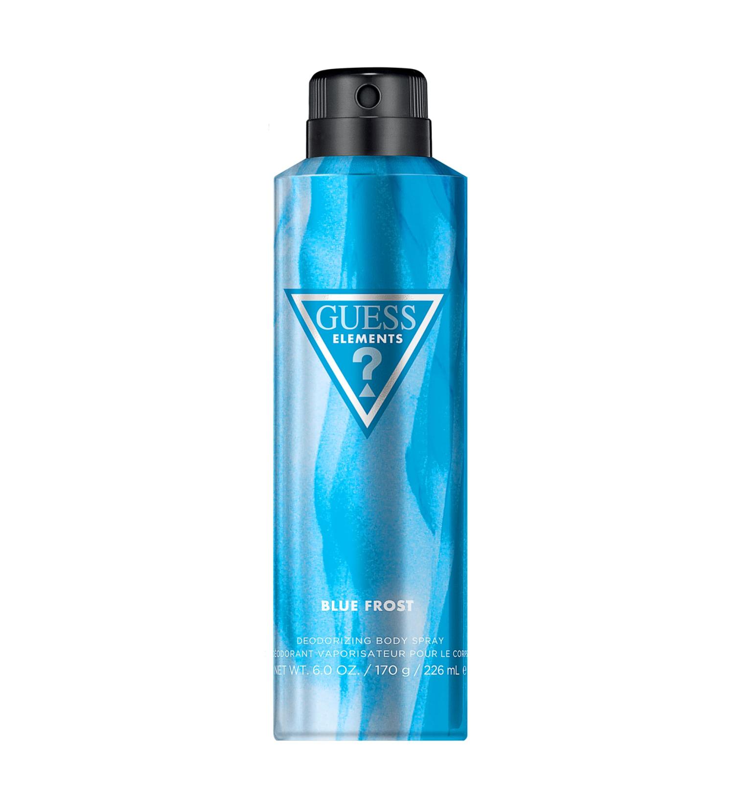 Guess Elements Blue Frost Deodorizing Body Spray For Men 6.0 Oz.