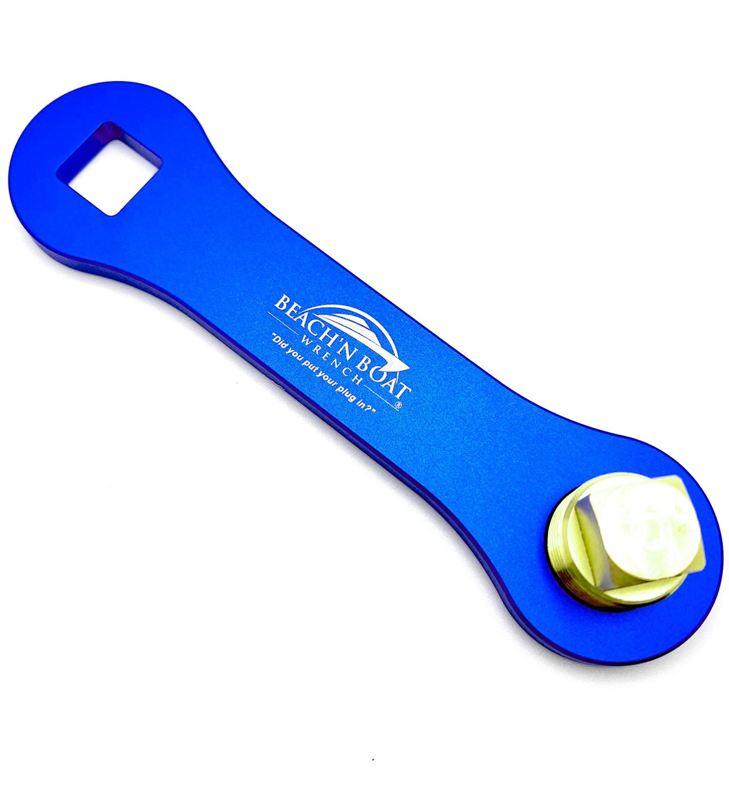 Elite Engineering USA BeachN Boat 1/2 NPT Drain Plug Wrench with Spare Brass Plug - Blue - Buy Online on SooperMarket.com
