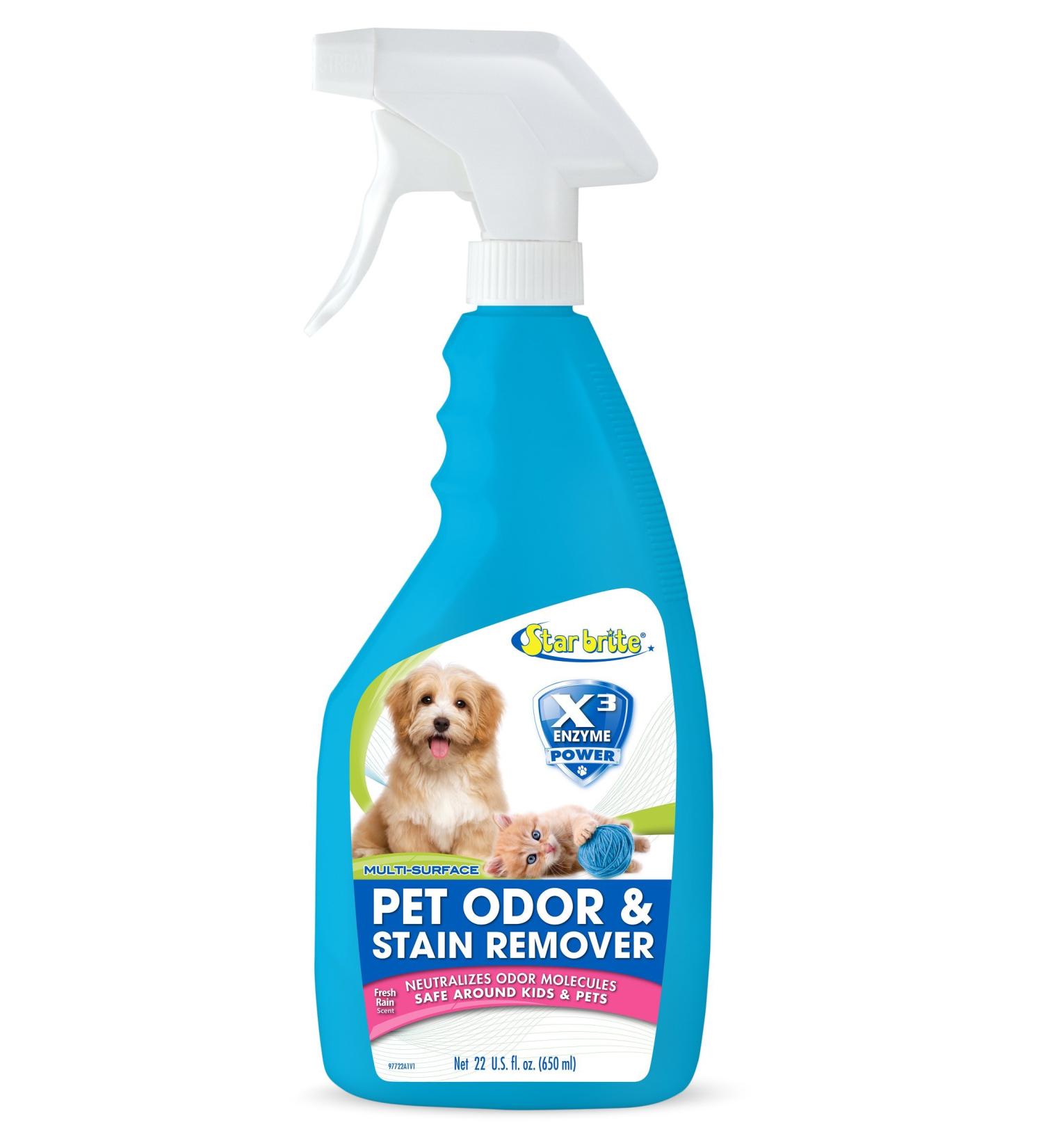 STAR BRITE Multi-Surface Pet Odor & Stain Remover Spray - Triple Enzyme Neutralizer - 22 OZ | Effective Pet Stain Solution Worldwide - Buy Online on SooperMarket.com