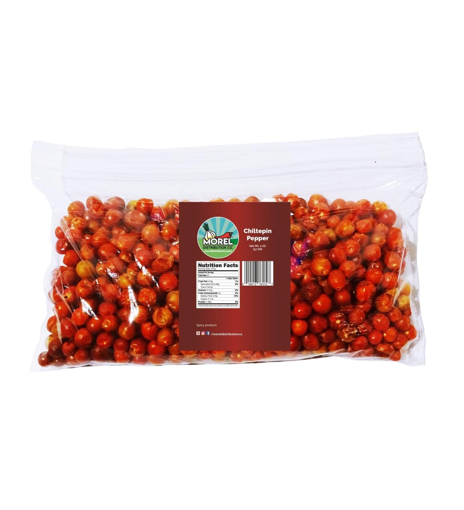 Dried Chiltepin Peppers (Chili Tepin) // Weights: 2 OZ (57 GR) 6 OZ (170 GR) and 12 OZ (340 GR) - Buy Online on SooperMarket.com