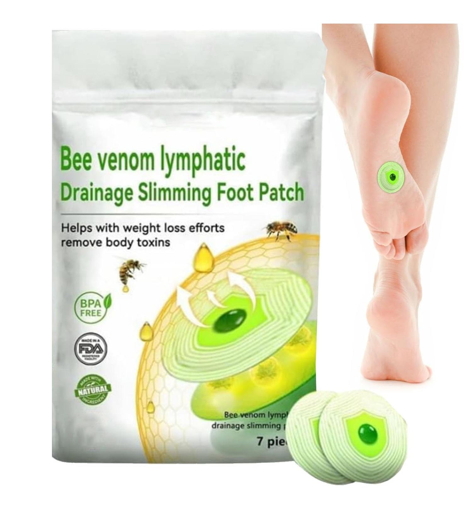 LUKMLCA Bee Venom Lymphatic Drainage Slimming Foot Patch LUKMLCA Bee Venom Foot Patch Bee Venom Lymphatic Drainage & Slimming Patches Effective Feet Health Patches for Foot and Body Care (1 Bag) - Buy Online on SooperMarket.com