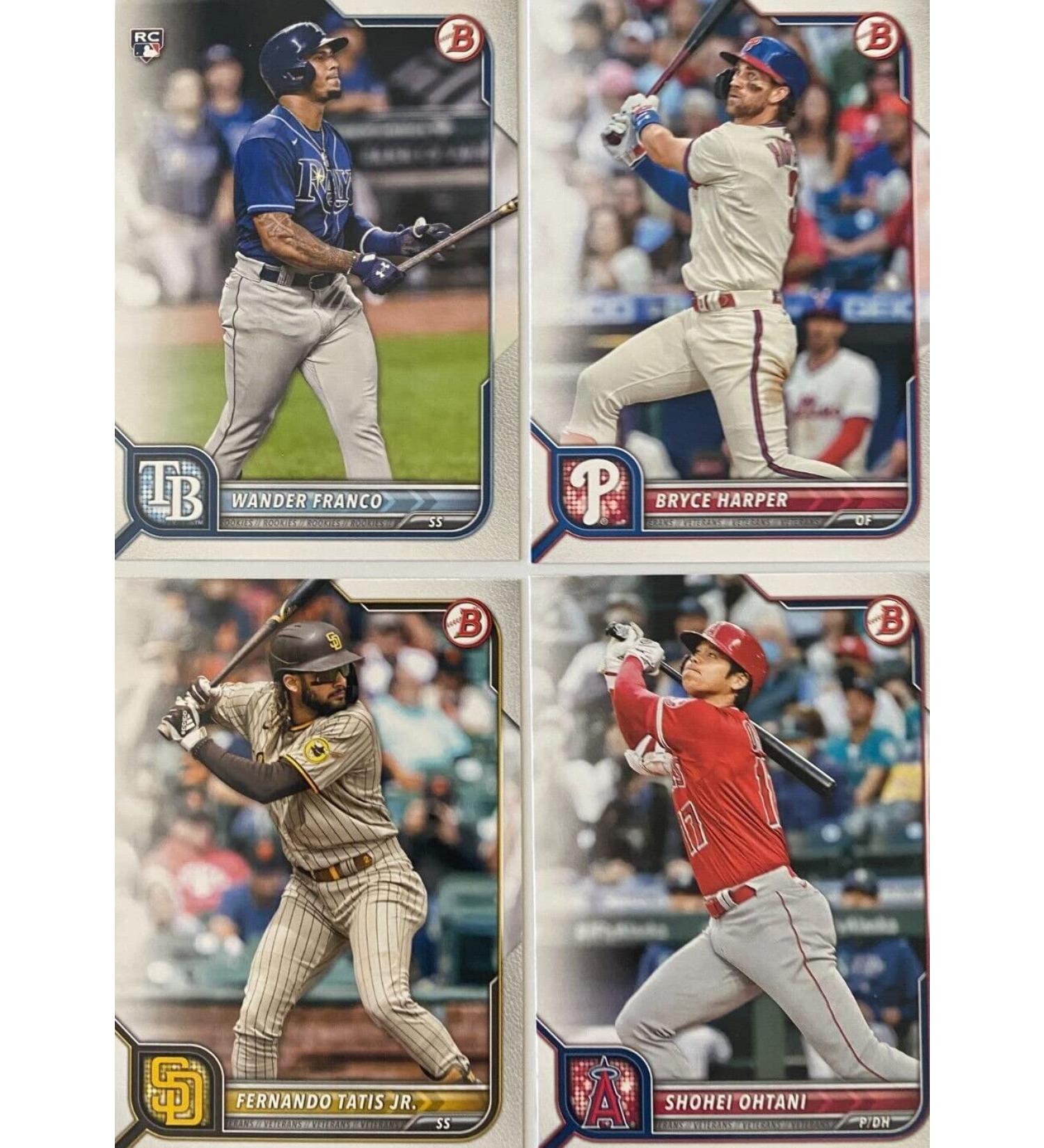 2022 Bowman Baseball Series Complete Mint 100 Card Base Set made by Topps with Rookies and Stars including Wander Franco  Mike Trout and Aaron Judge Plus - Buy Online on SooperMarket.com