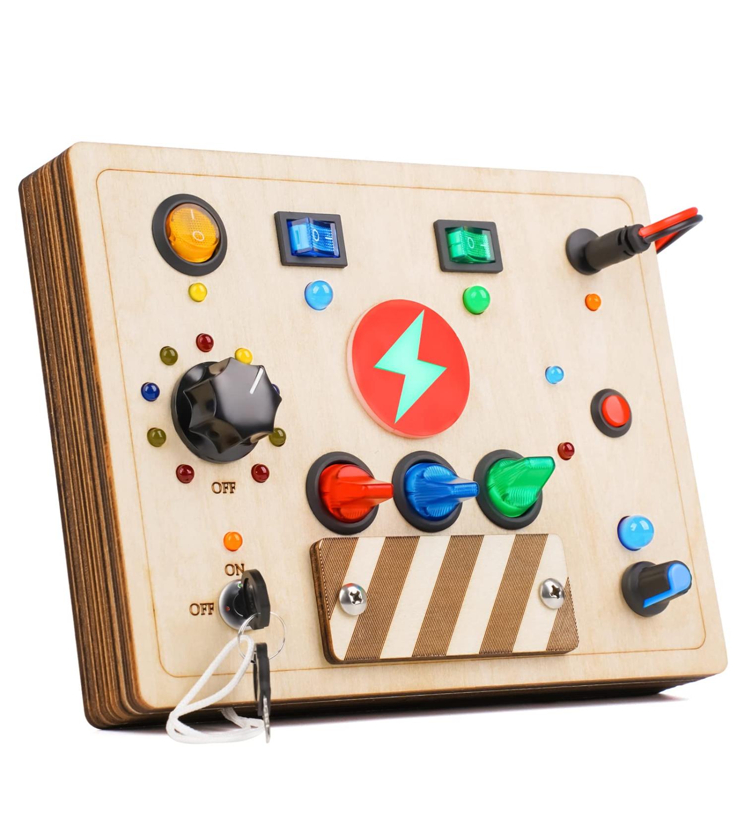 Joyreal Montessori Busy Board | Educational Wooden Toys for Toddlers 2-4 Years | Motor Skills Development - Buy Online on SooperMarket.com
