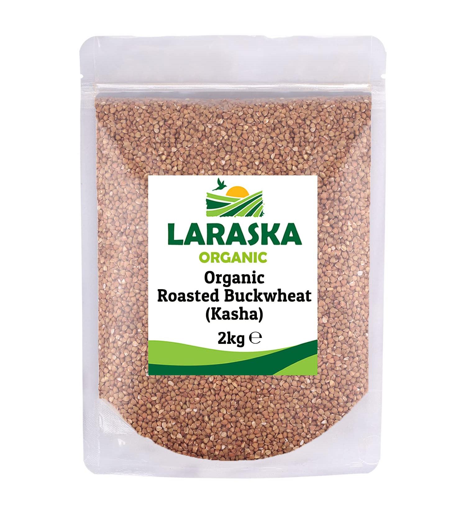 Organic Roasted Buckwheat (Kasha) 2kg | by LARASKA %100 Premium Product - Certified Organic - Sealed Bag - Buy Online on SooperMarket.com