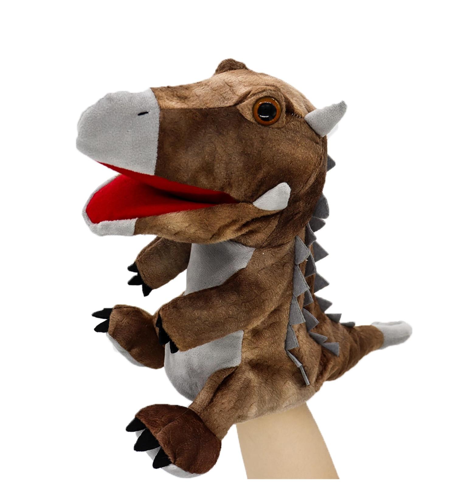 Lilizzhoumax Ankylosaurus Dinosaur Hand Puppet Plush Toy - Interactive Stuffed Animal for Kids - Educational Role-Playing Toy and Home Decoration - Buy Online on SooperMarket.com
