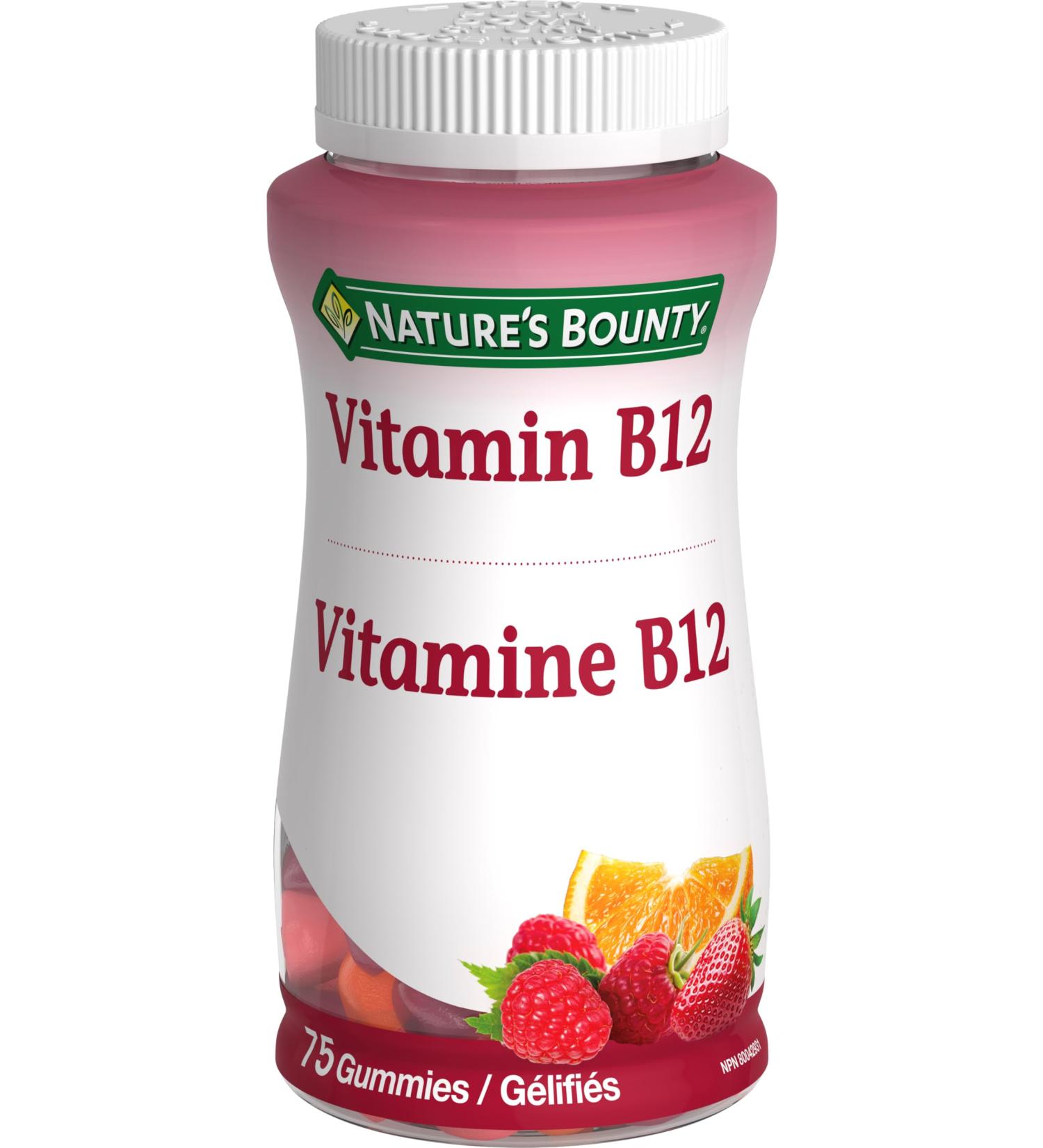 Nature's Bounty Vitamin B12 Supplement Helps maintain good health 75 Gummies - Buy Online on SooperMarket.com