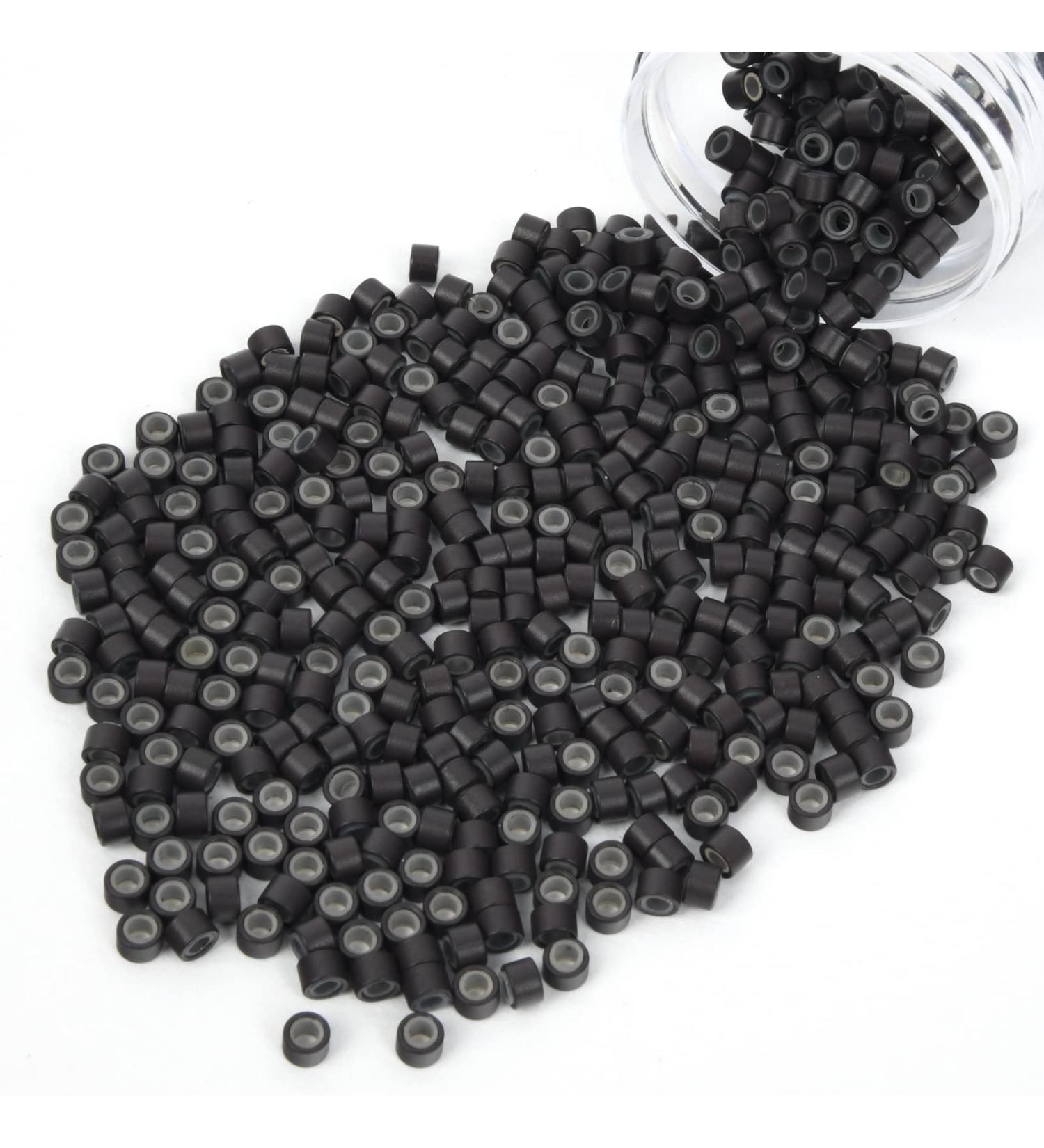 Vlasy 400 Pcs Silicone Micro Rings for I Tip Hair Extensions 5mm Micro Nano Beads Micro Links Hair Beads (Dark Brown) Micro-5mm-400Pcs Dark Brown - Buy Online on SooperMarket.com