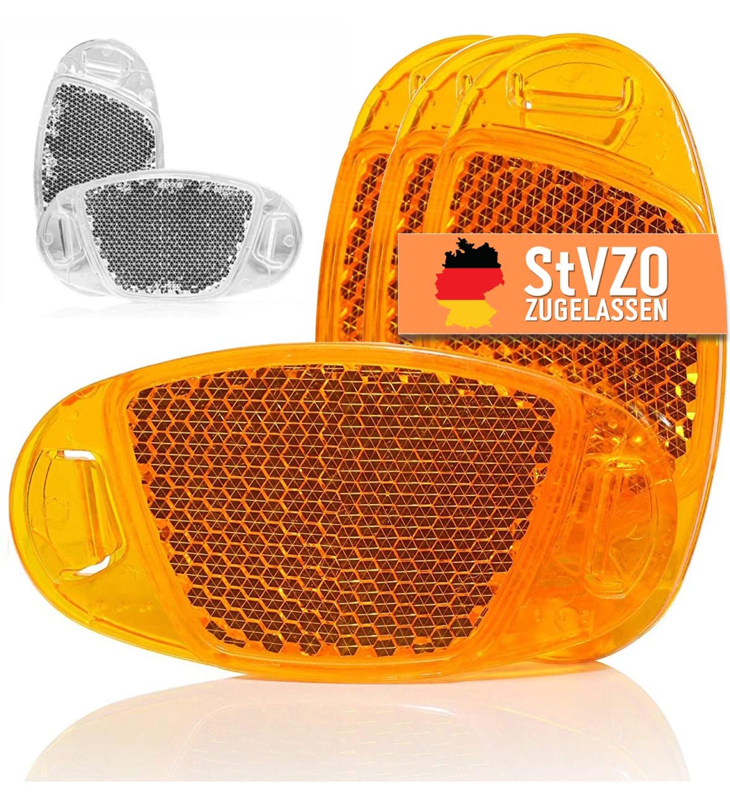 Kellago Strong Reflecting Cat Eye Bicycle Spoke Reflectors - 4 Pack Orange | High Security & Visibility - Buy Online on SooperMarket.com